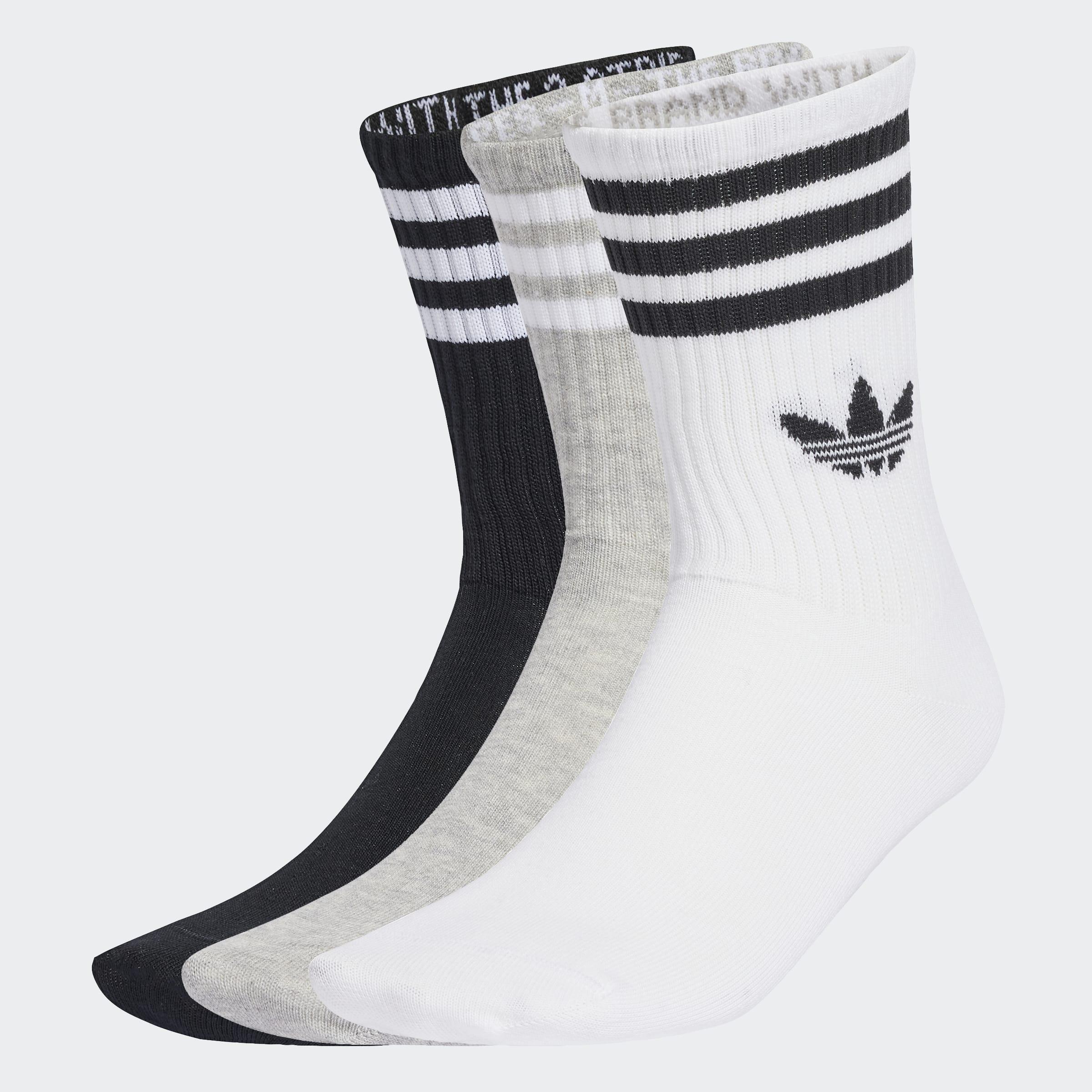 Unisex 3-Stripes Crew Socks 3 Pairs, Multicolour, A901_ONE, large image number 3
