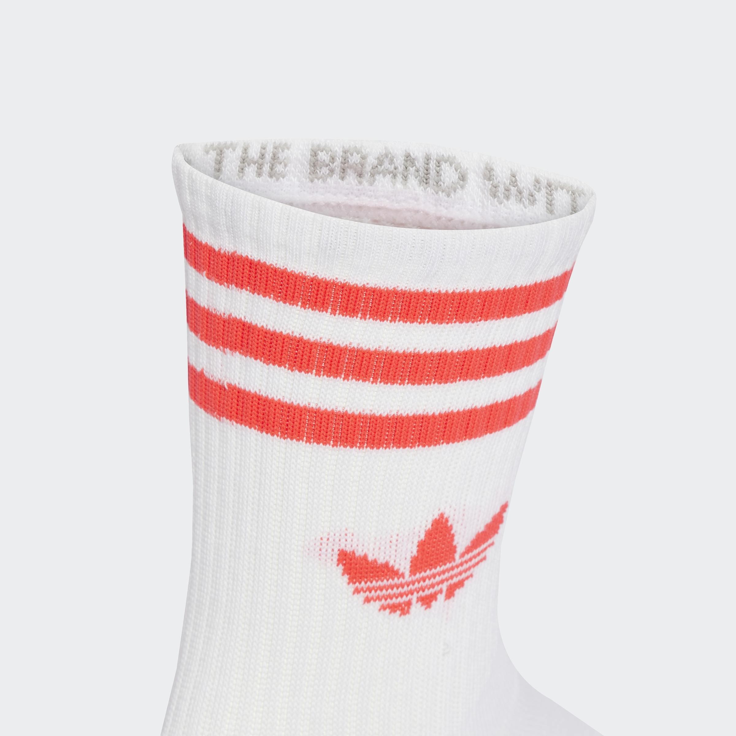 Unisex 3-Stripes Crew Socks 3 Pairs, Multicolour, A901_ONE, large image number 1
