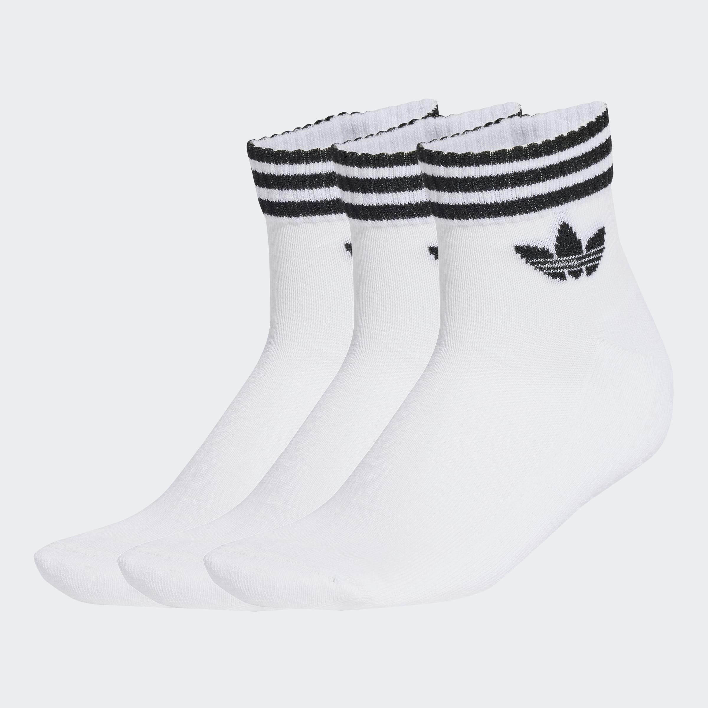 Unisex 3-Stripes Ankle Socks - 3 Pairs, White, A901_ONE, large image number 0