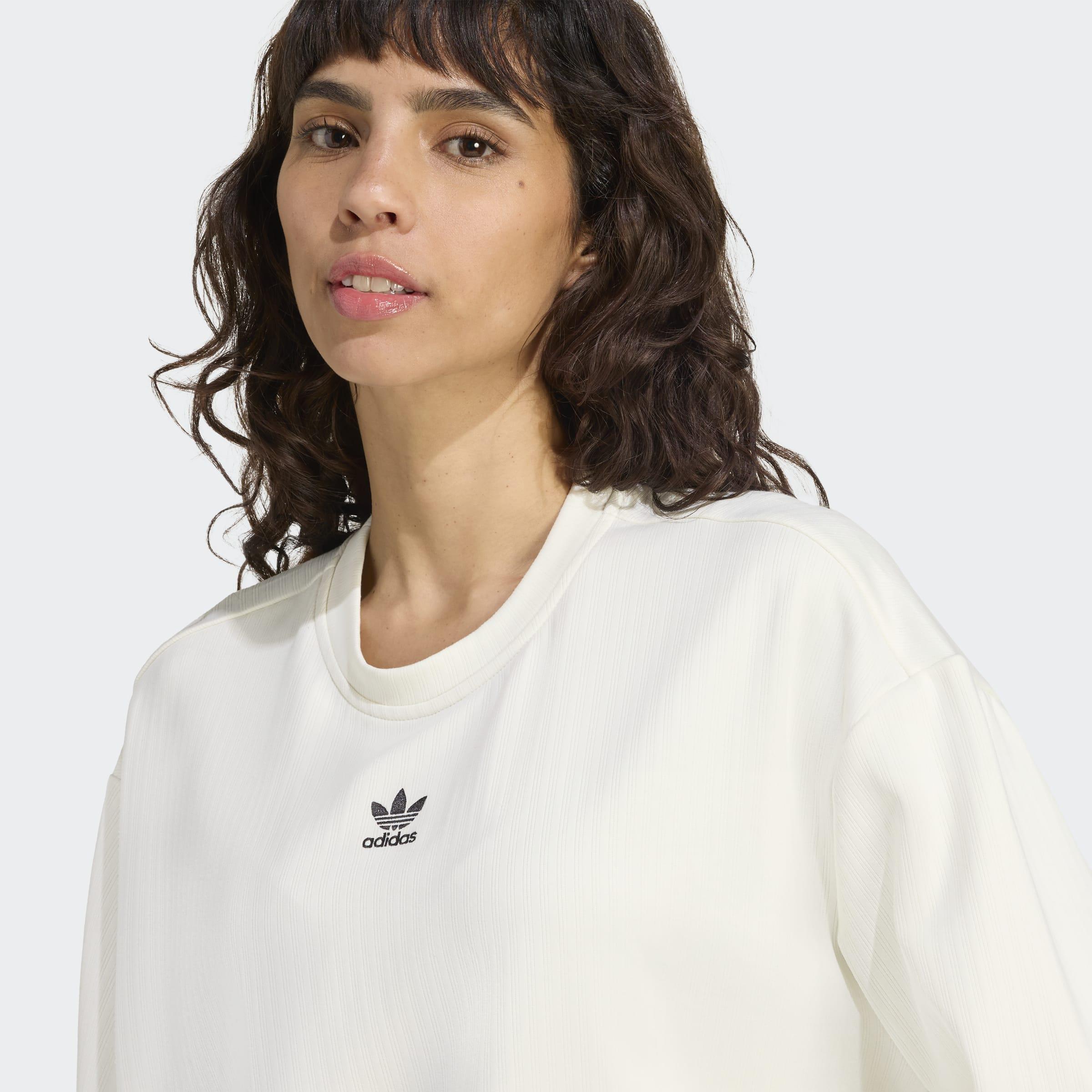 Essentials Winterized Wide Rib Long Sleeve, White, A901_ONE, large image number 2