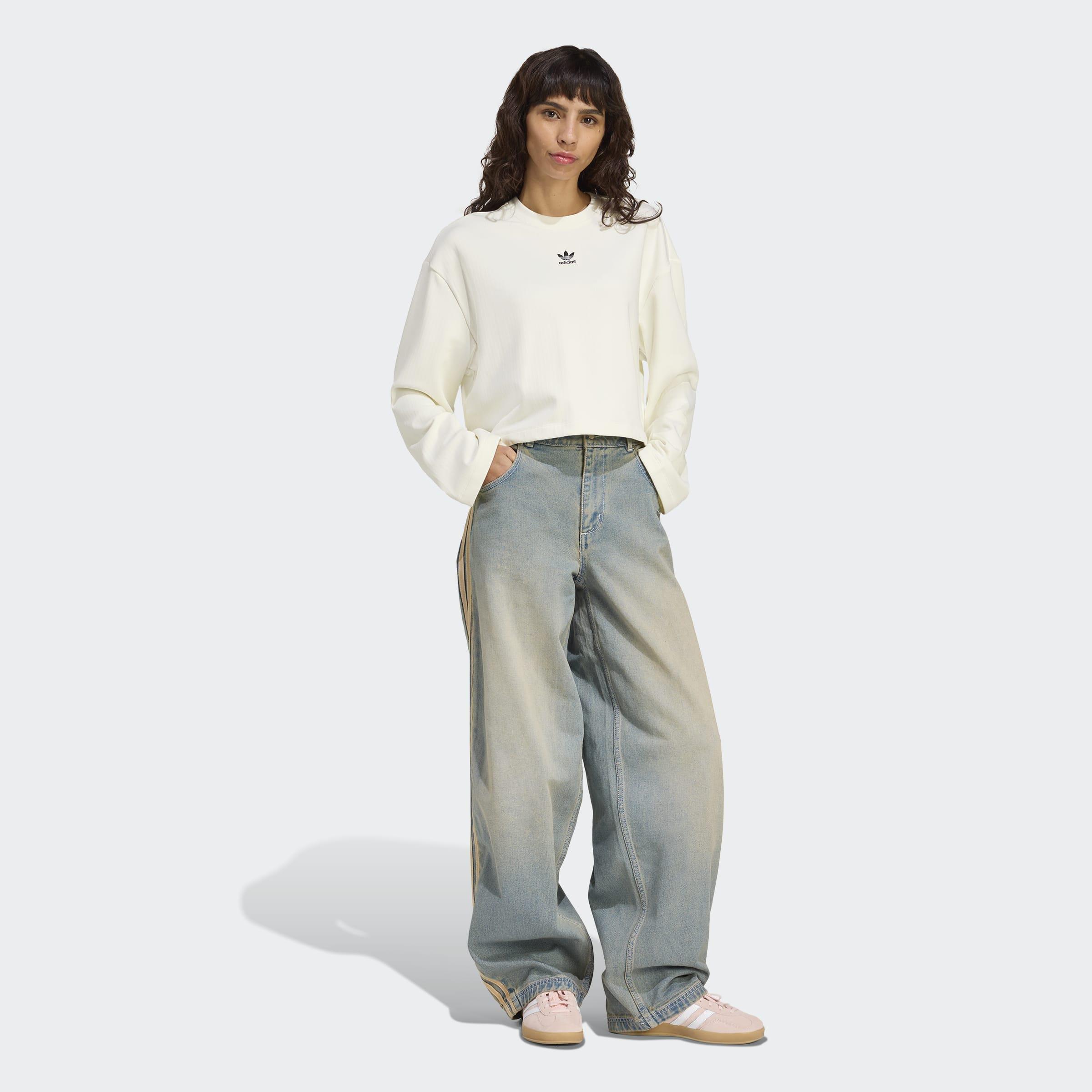 Essentials Winterized Wide Rib Long Sleeve, White, A901_ONE, large image number 4