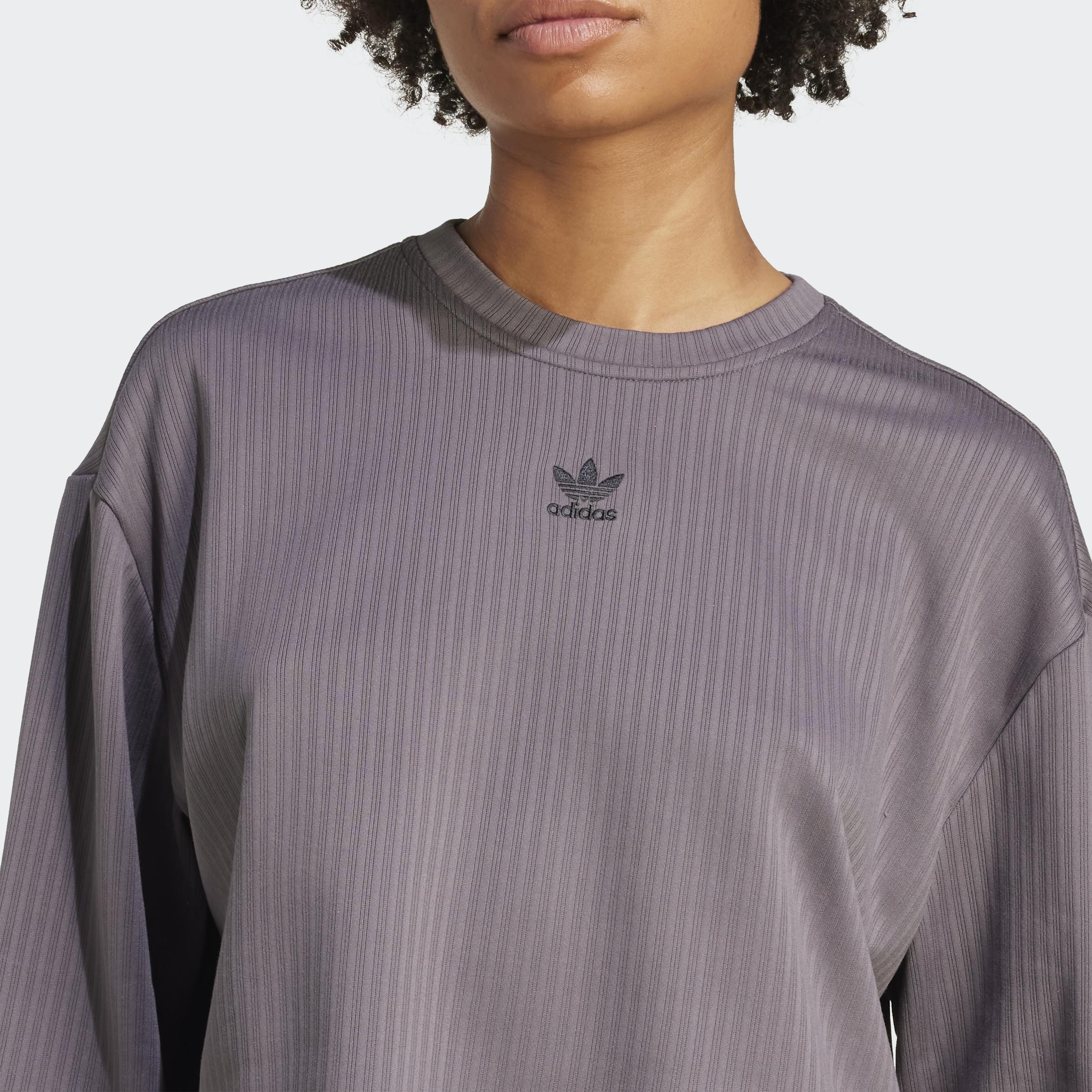Essentials Winterized Wide Rib Long Sleeve, Grey, A901_ONE, large image number 2
