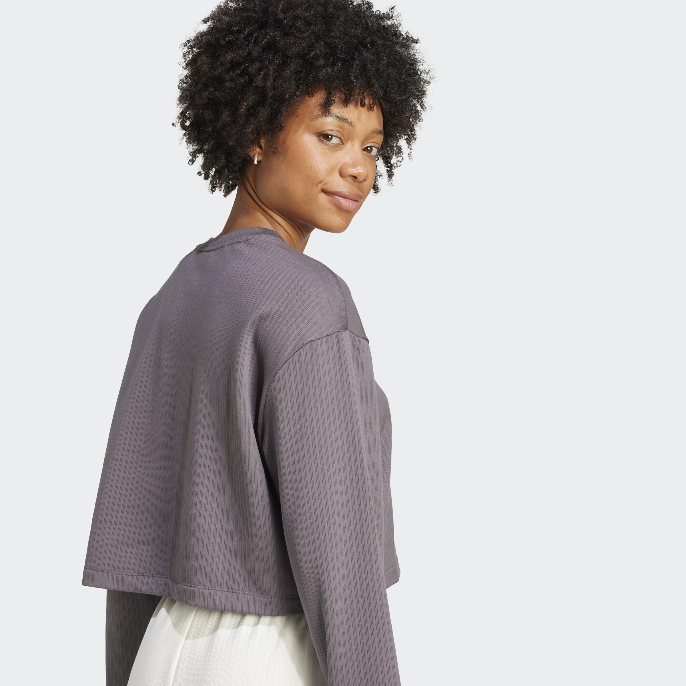 Essentials Winterized Wide Rib Long Sleeve, Grey, A901_ONE, large image number 3