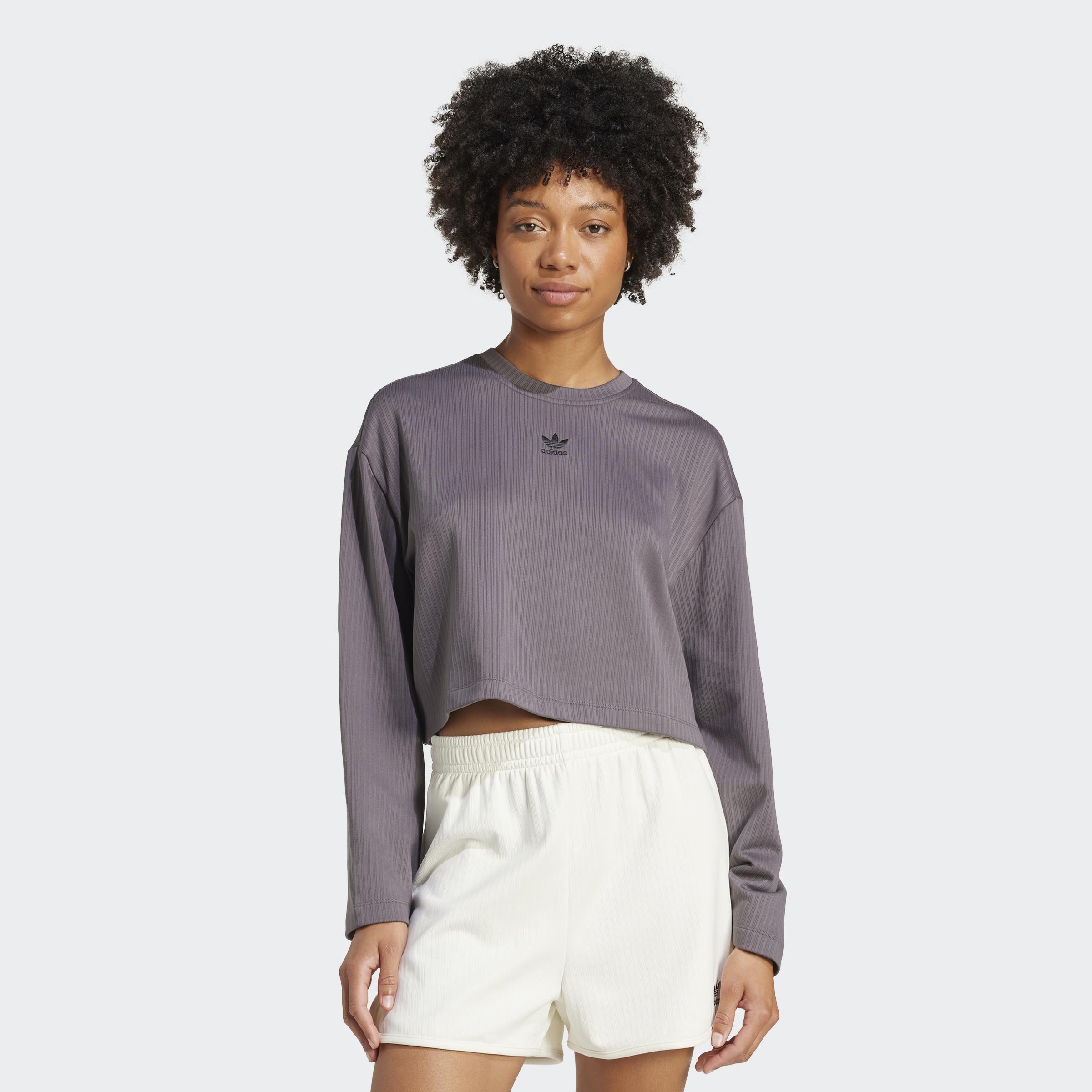 Essentials Winterized Wide Rib Long Sleeve, Grey, A901_ONE, large image number 4
