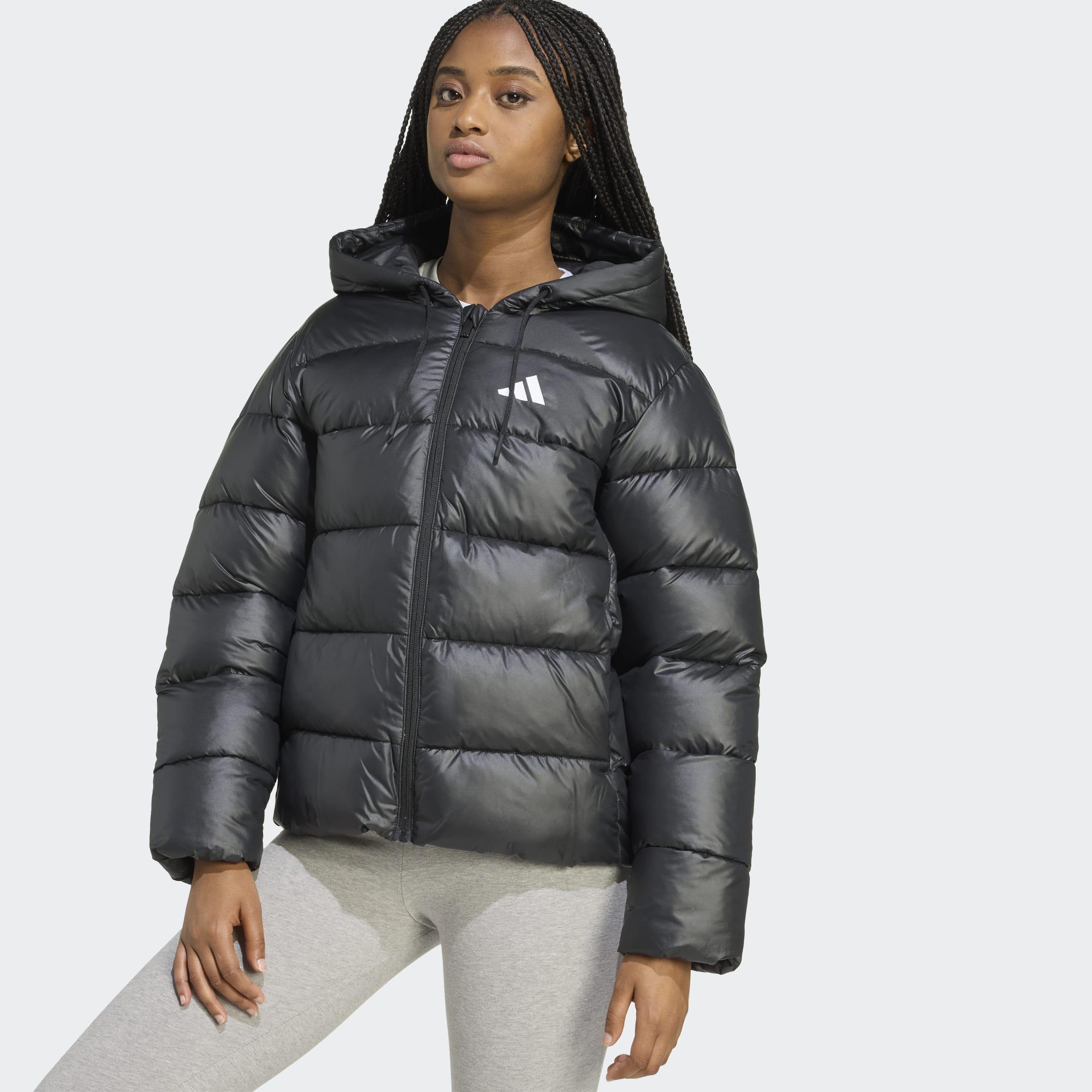 Essentials Climawarm Synthetic Down Puffer Hooded Jackets, Black, A901_ONE, large image number 3