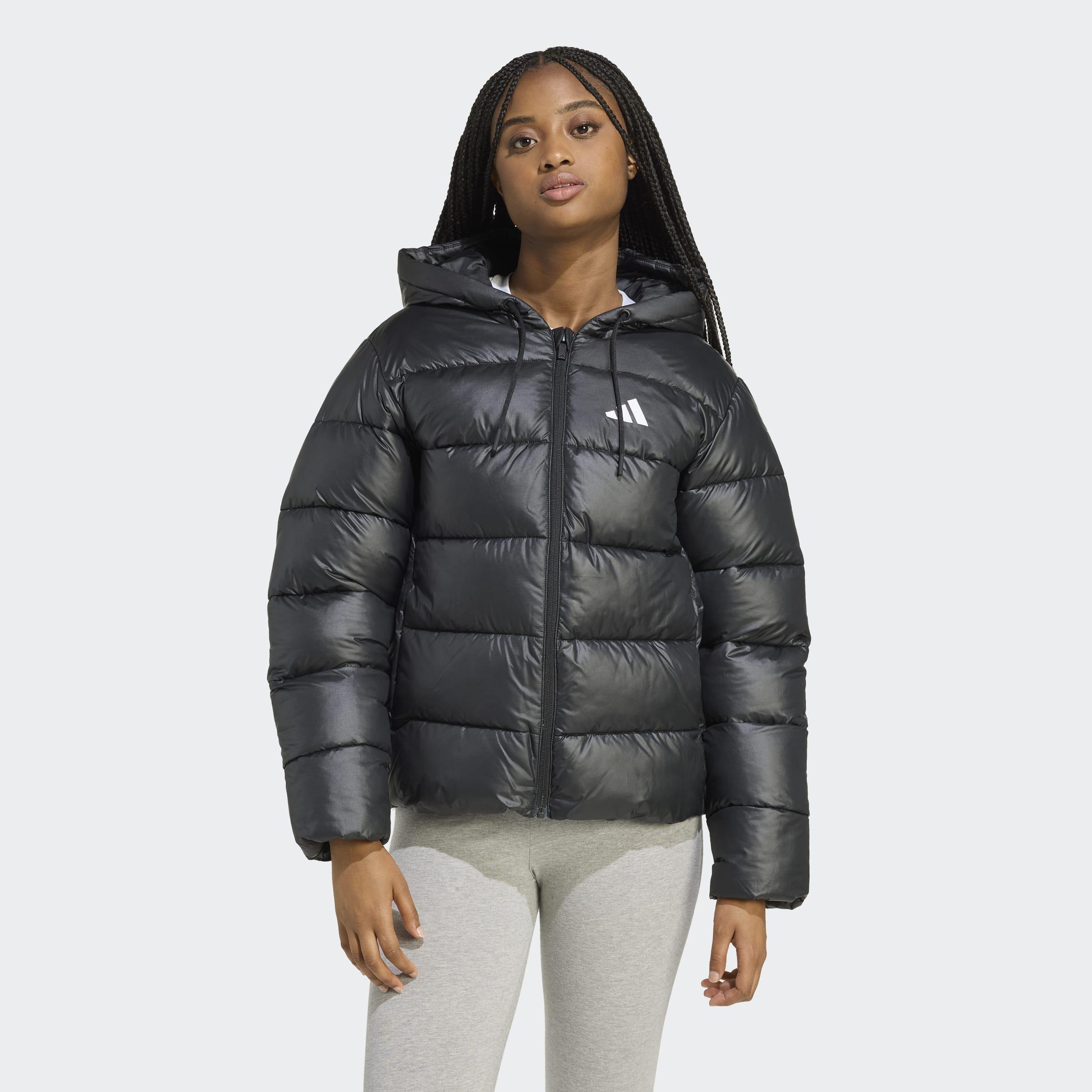 Essentials Climawarm Synthetic Down Puffer Hooded Jackets, Black, A901_ONE, large image number 4