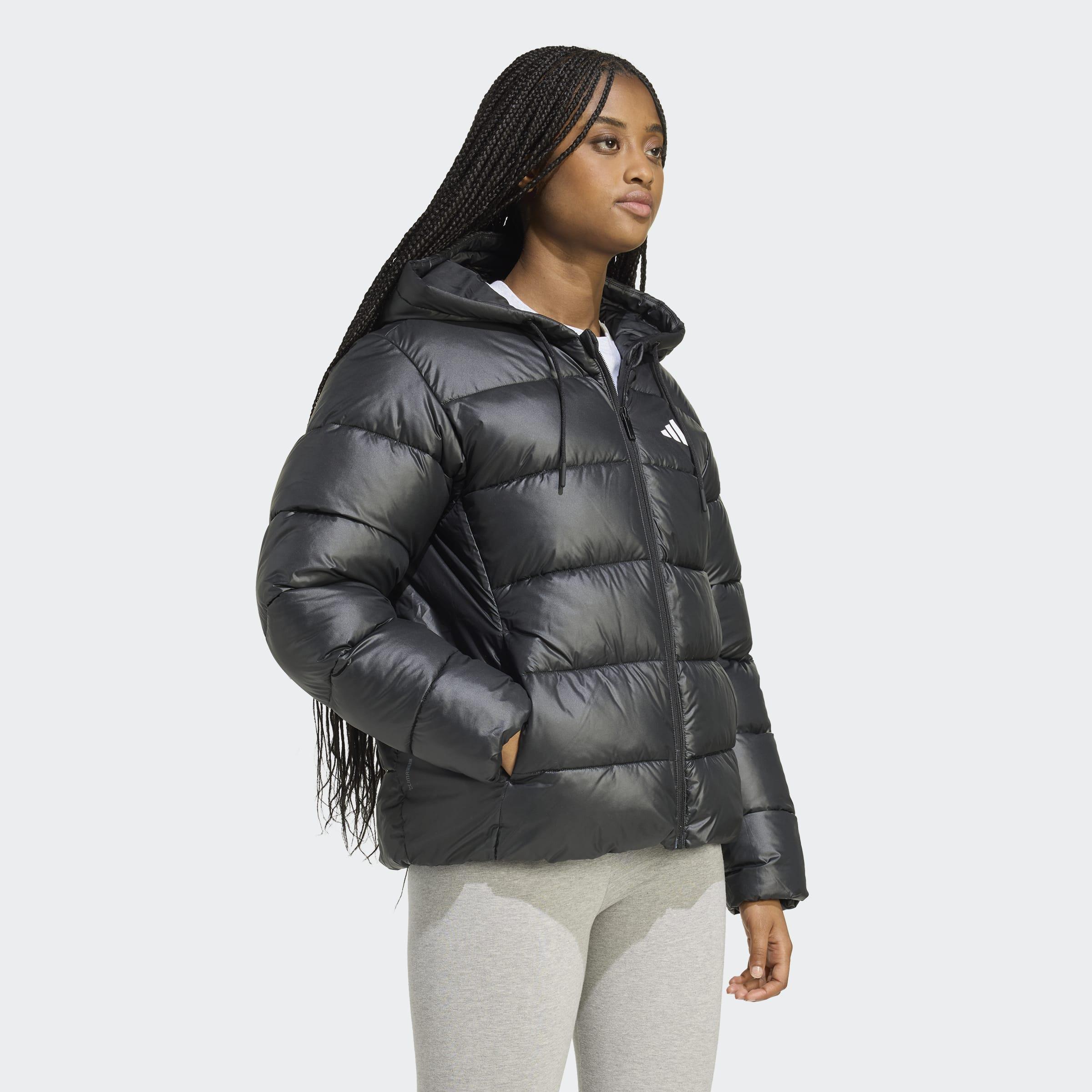 Essentials Climawarm Synthetic Down Puffer Hooded Jackets, Black, A901_ONE, large image number 5