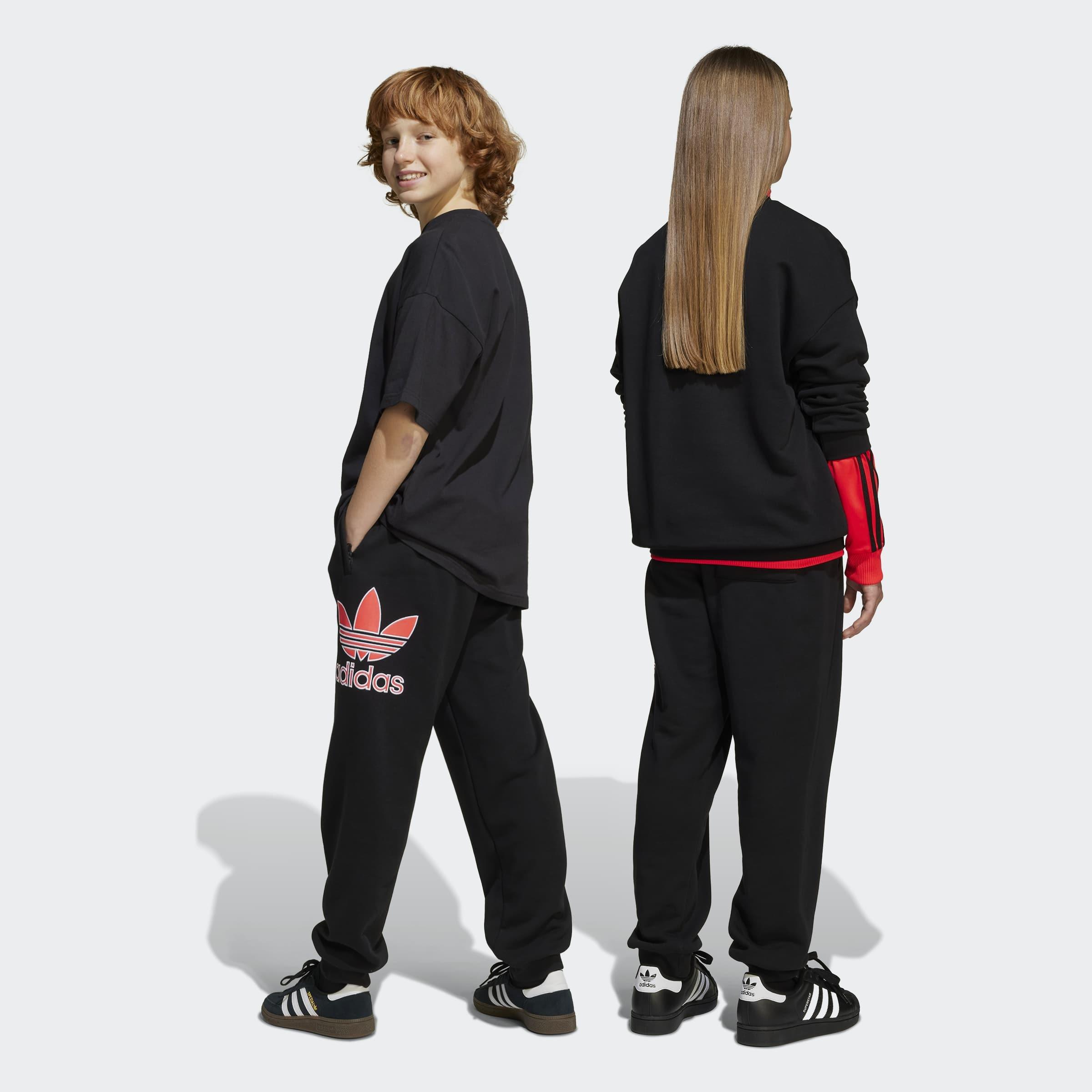 Kids Unisex Big Logo Execution Oversized Sweat Joggers, Black, A901_ONE, large image number 1