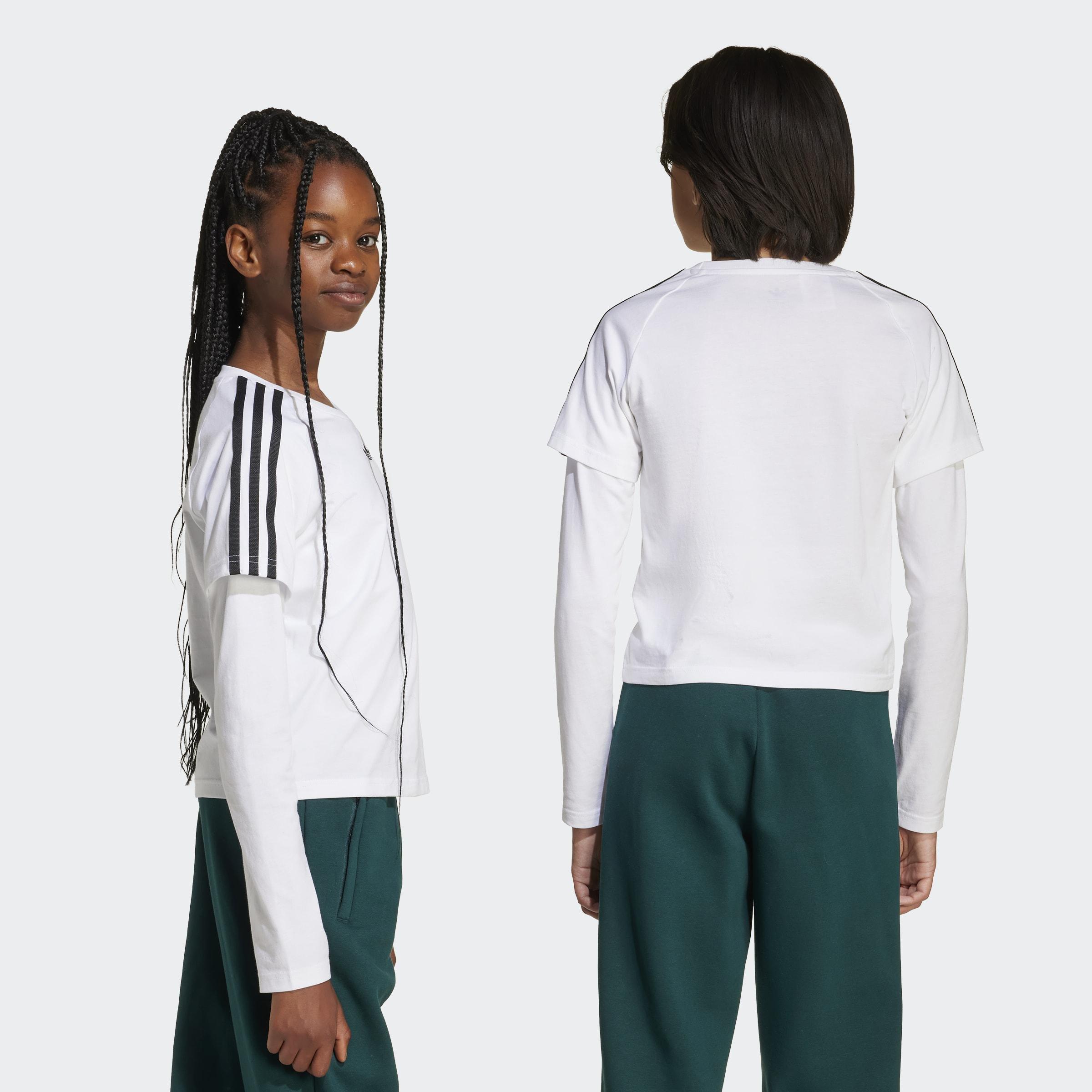 Kids Unisex Layered Long-Sleeve Top, White, A901_ONE, large image number 2