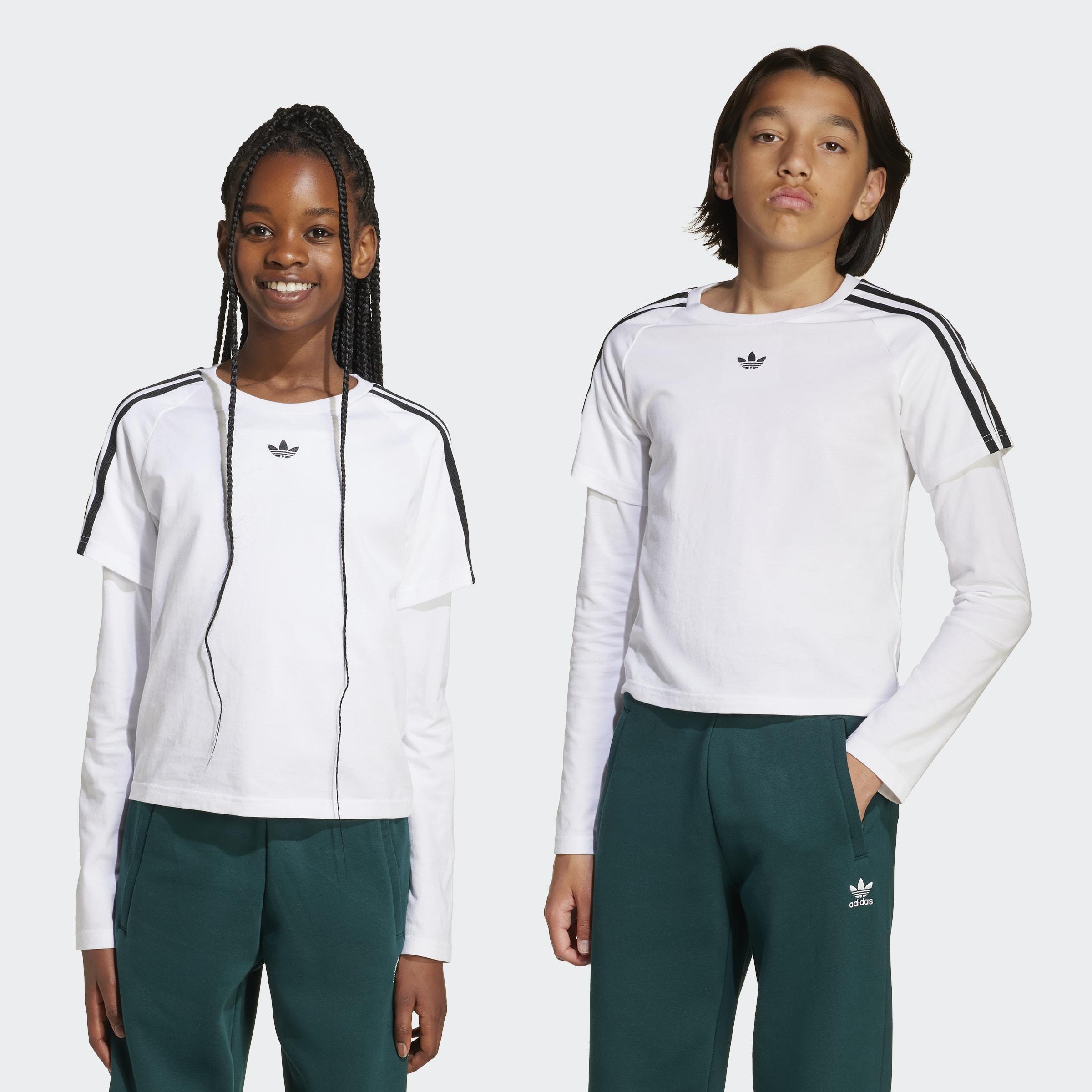 Kids Unisex Layered Long-Sleeve Top, White, A901_ONE, large image number 7