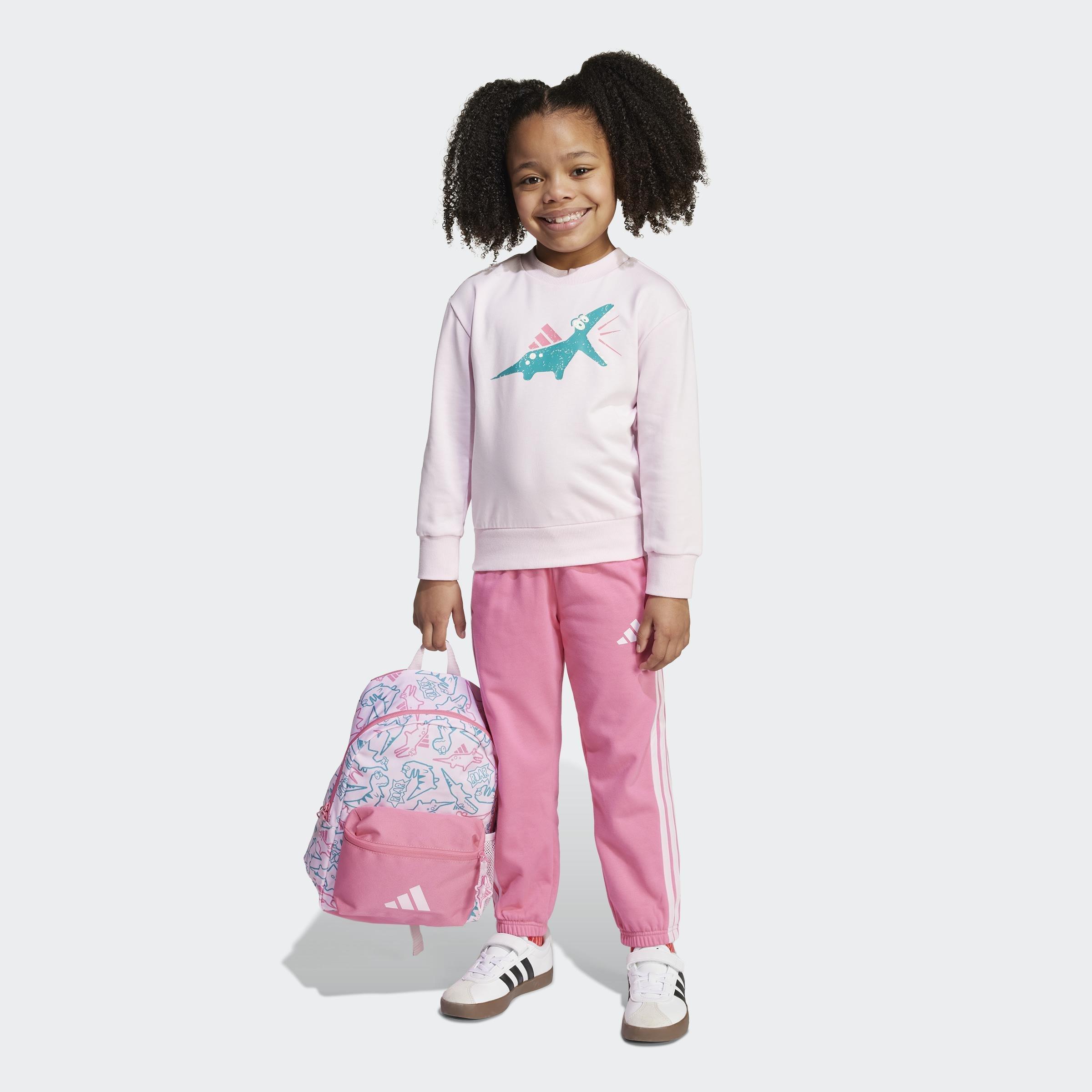 Kids Unisex Seasonal Essentials Adiraptor Fleece Jogger Set Little, Pink, A901_ONE, large image number 5