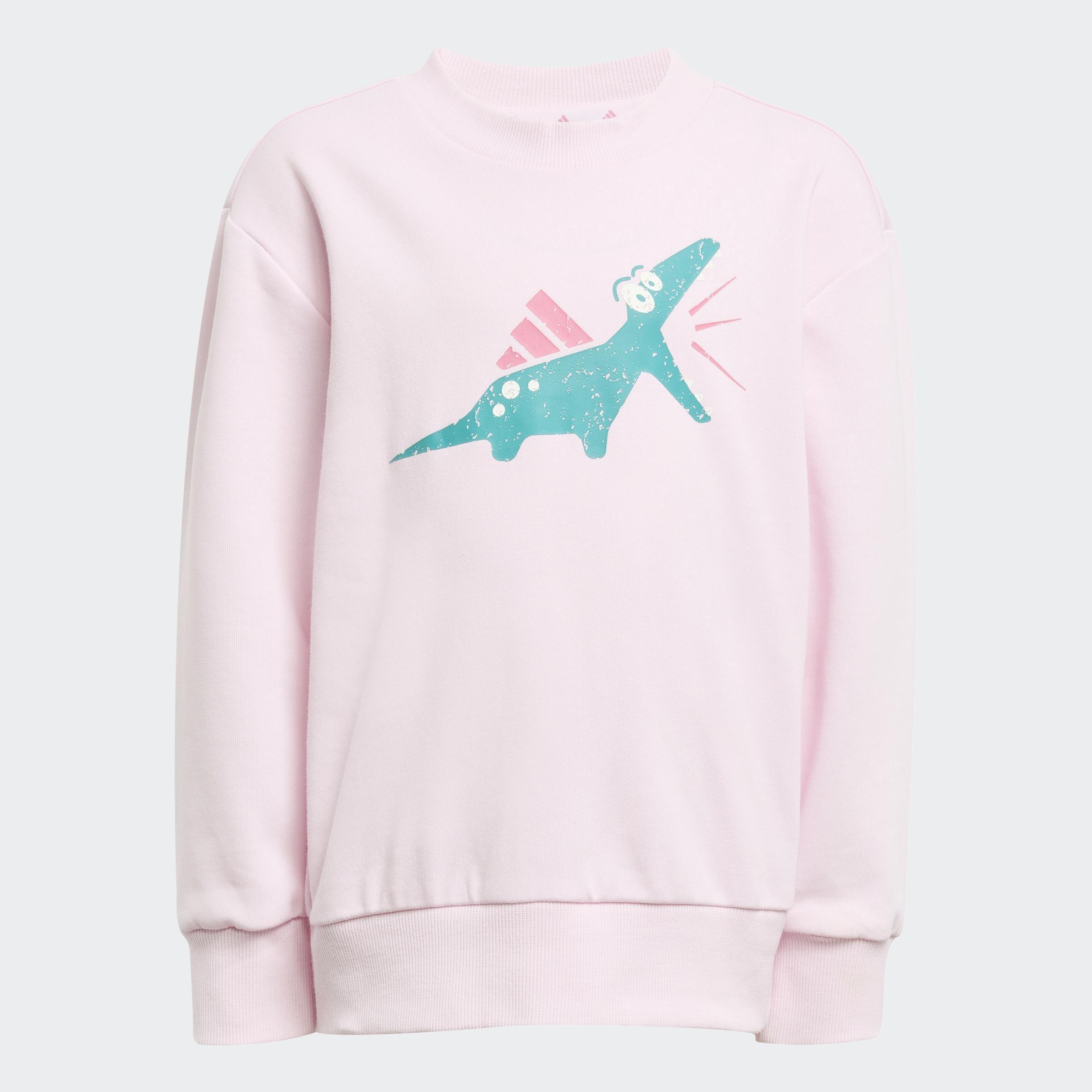 Kids Unisex Seasonal Essentials Adiraptor Fleece Jogger Set Little, Pink, A901_ONE, large image number 6