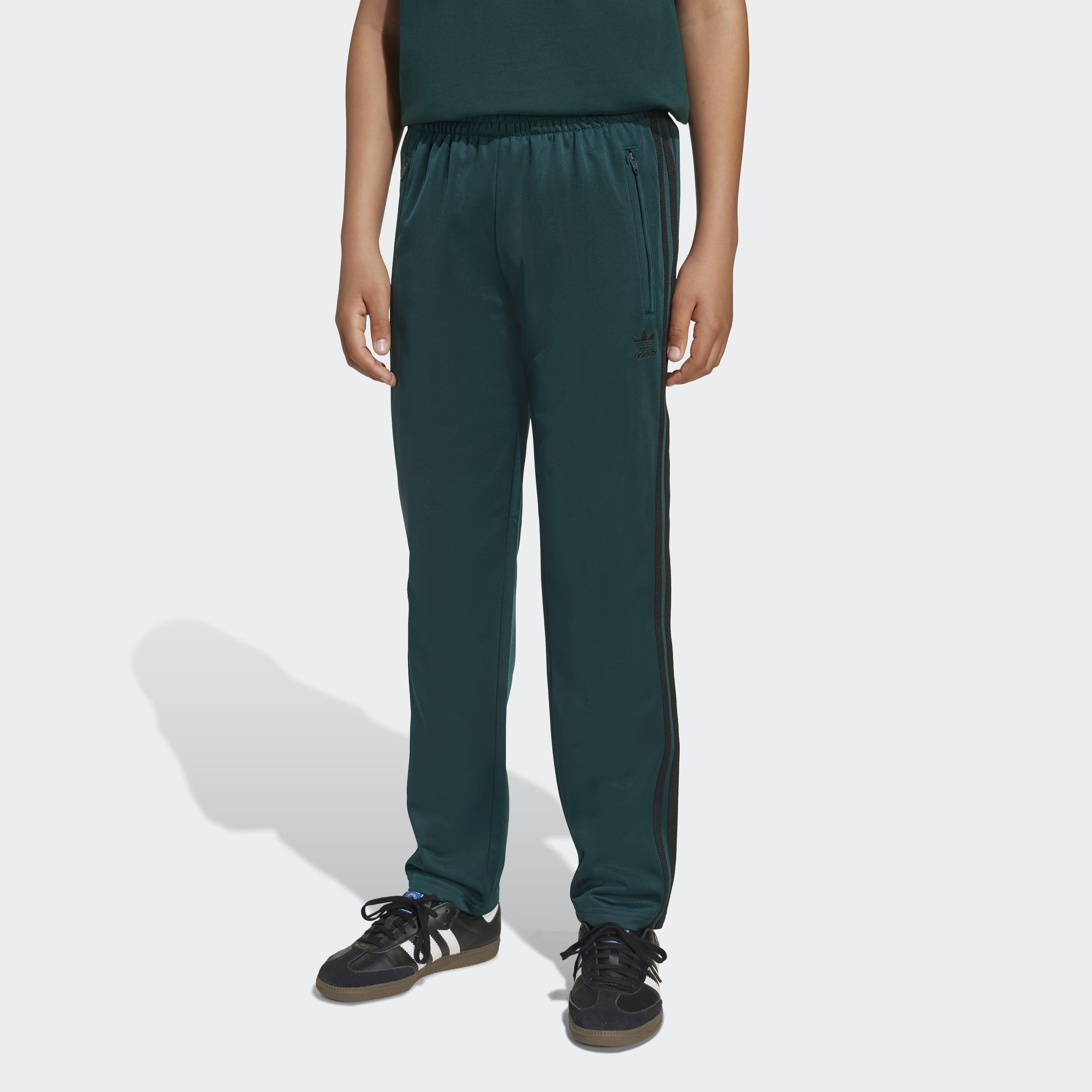 Kids Unisex Adicolor Firebird Tracksuit Bottoms, Green, A901_ONE, large image number 5