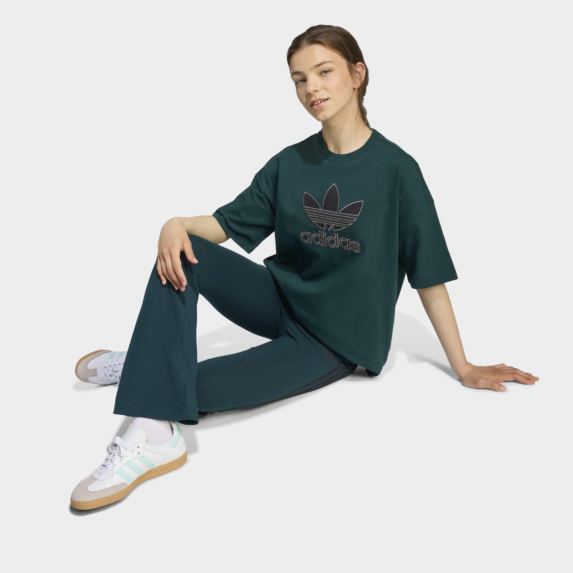 Kids Adicolor Leggings, Green, A901_ONE, large image number 5