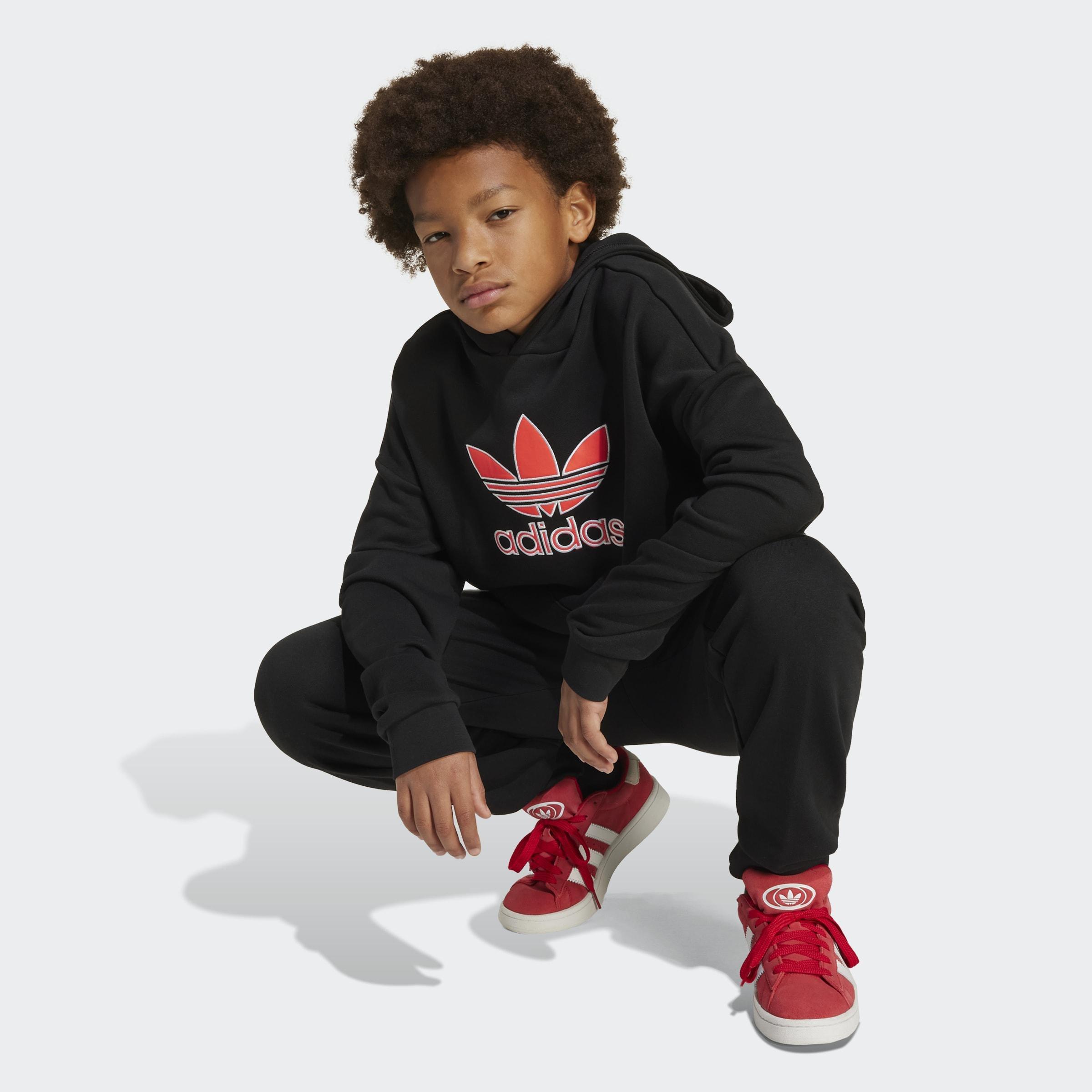Kids Unisex Big Logo Oversized Hoodie, Black, A901_ONE, large image number 4