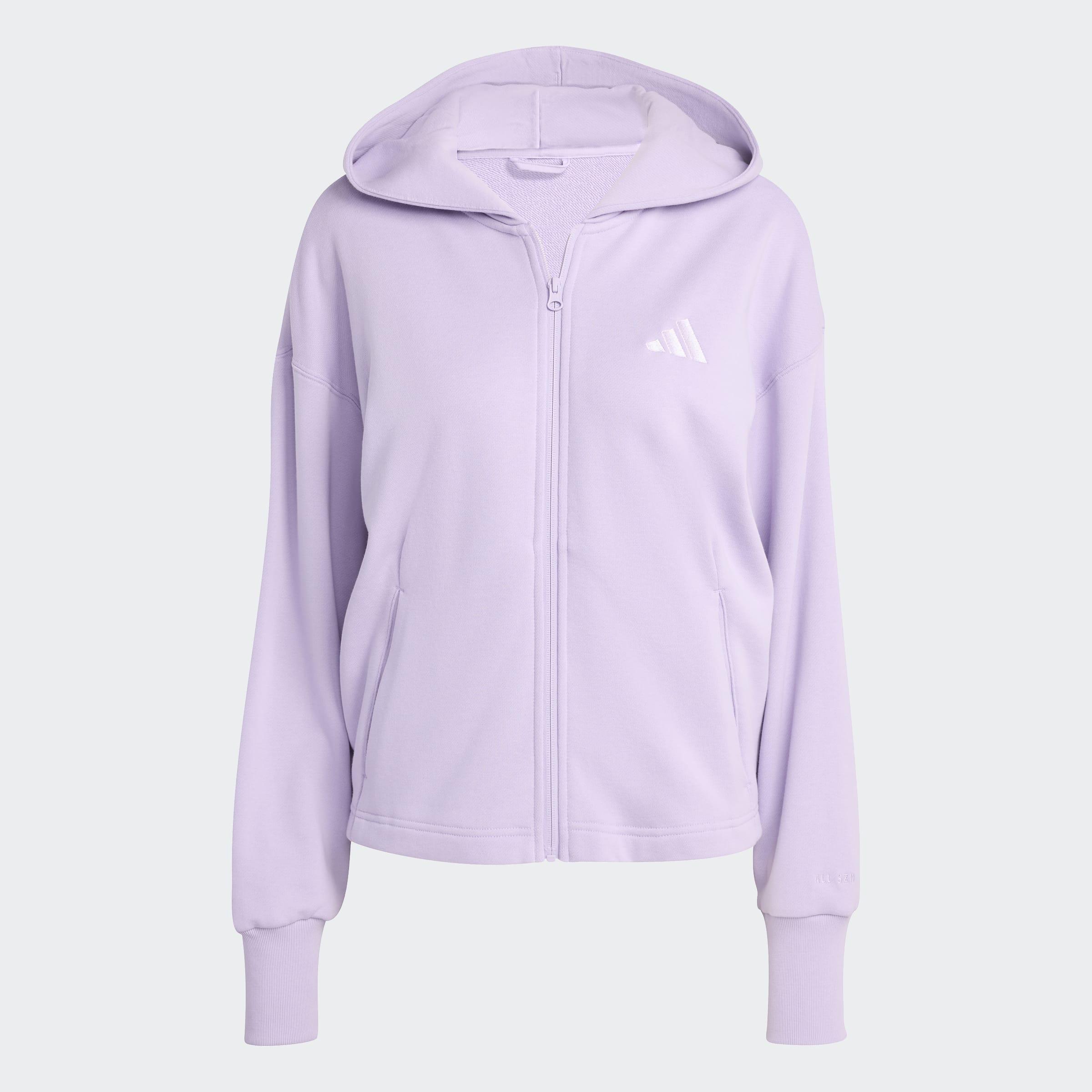 All Szn French Terry Loose Full-Zip Hoodie, Purple, A901_ONE, large image number 0