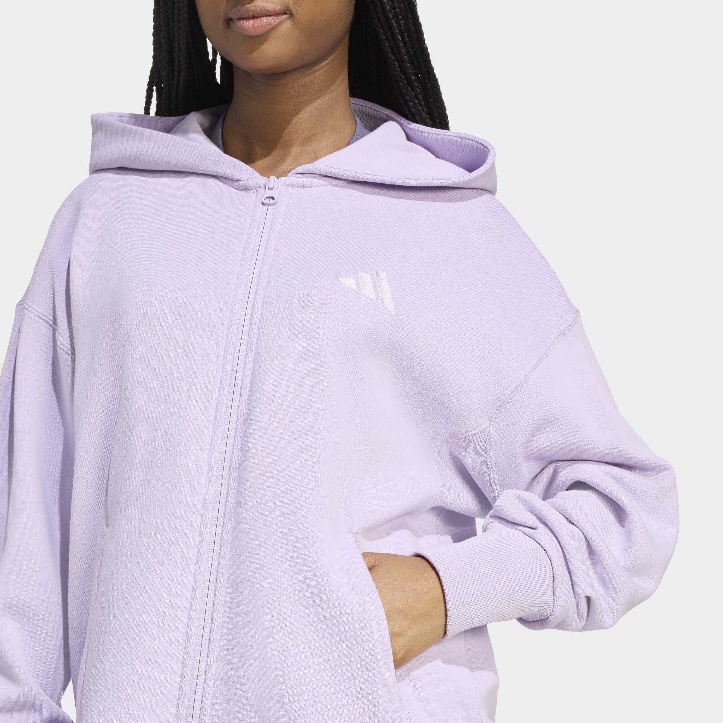 All Szn French Terry Loose Full-Zip Hoodie, Purple, A901_ONE, large image number 2