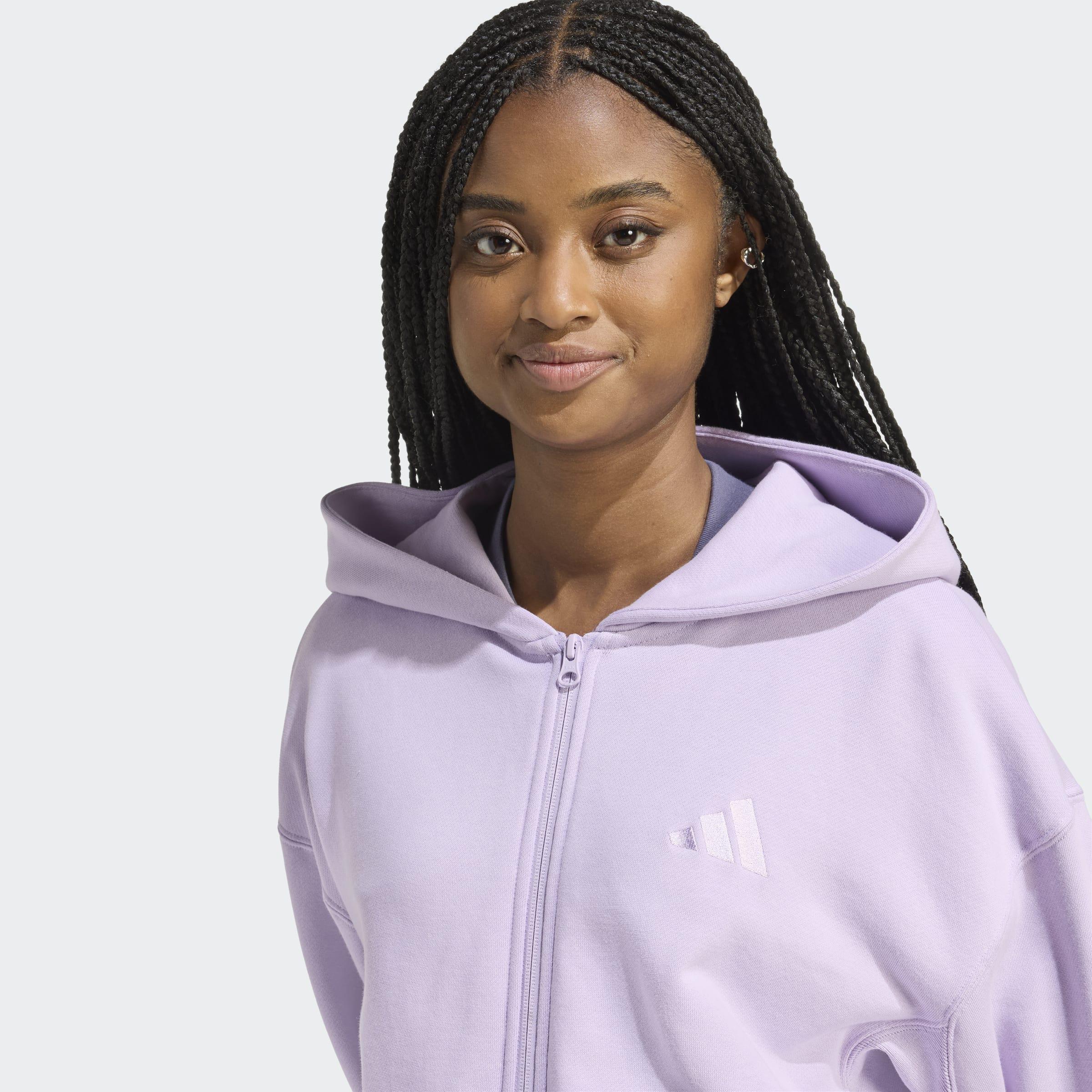 All Szn French Terry Loose Full-Zip Hoodie, Purple, A901_ONE, large image number 3