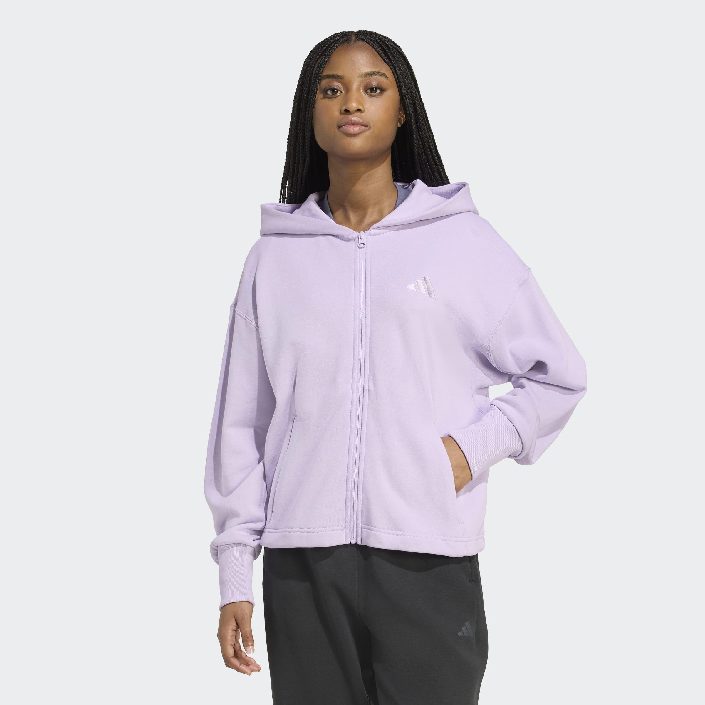 All Szn French Terry Loose Full-Zip Hoodie, Purple, A901_ONE, large image number 4
