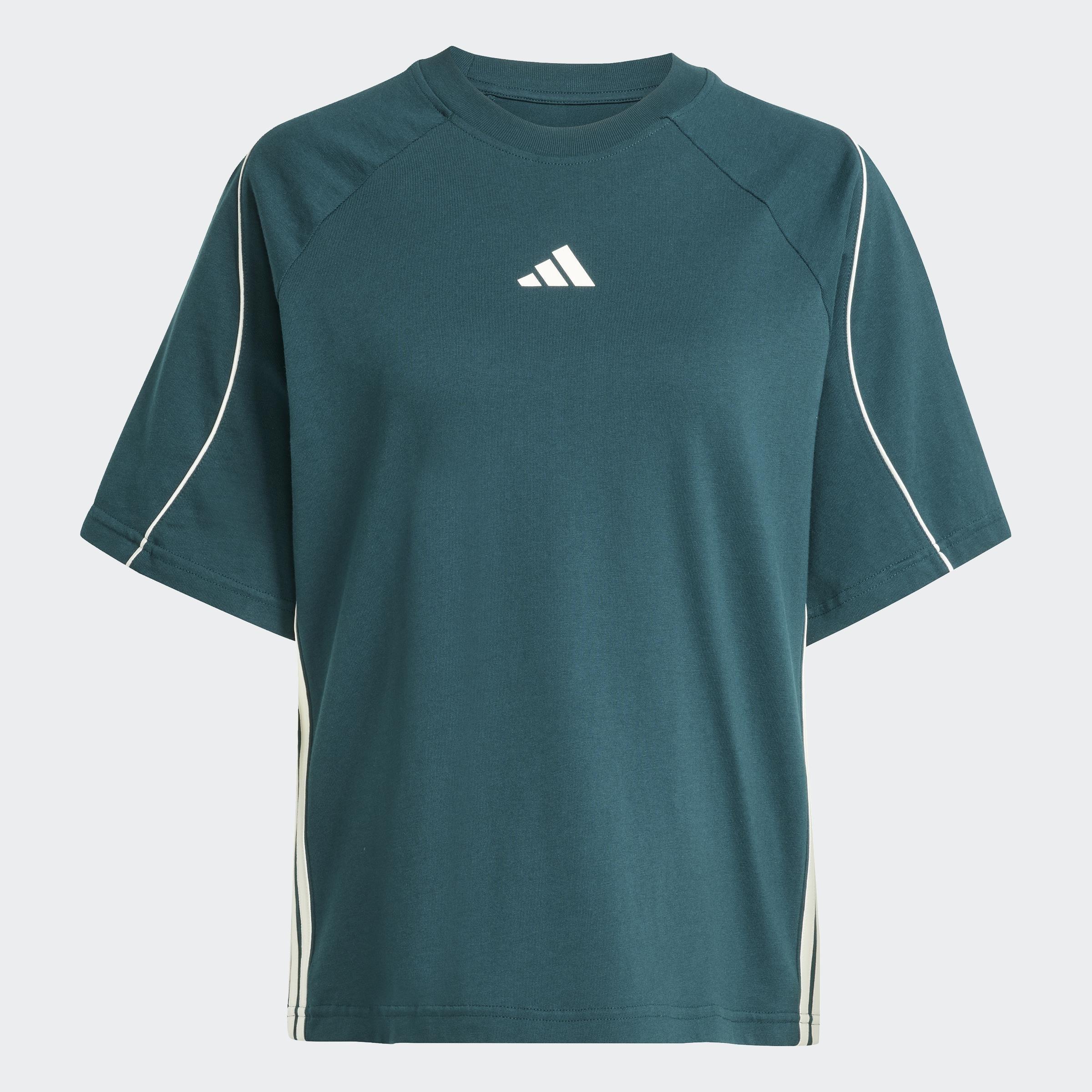 Stadium 3-Stripes T-Shirt, Green, A901_ONE, large image number 0