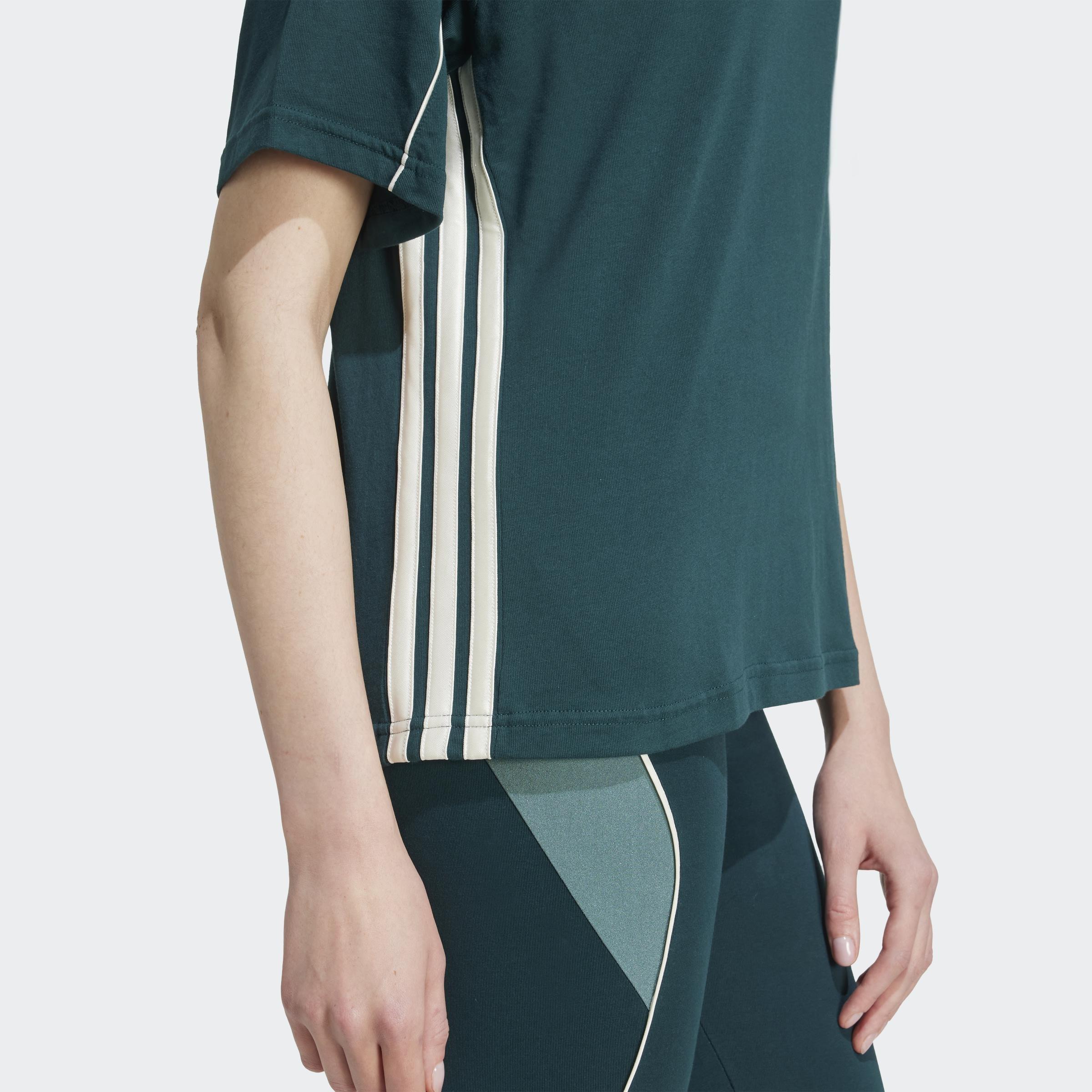 Stadium 3-Stripes T-Shirt, Green, A901_ONE, large image number 2