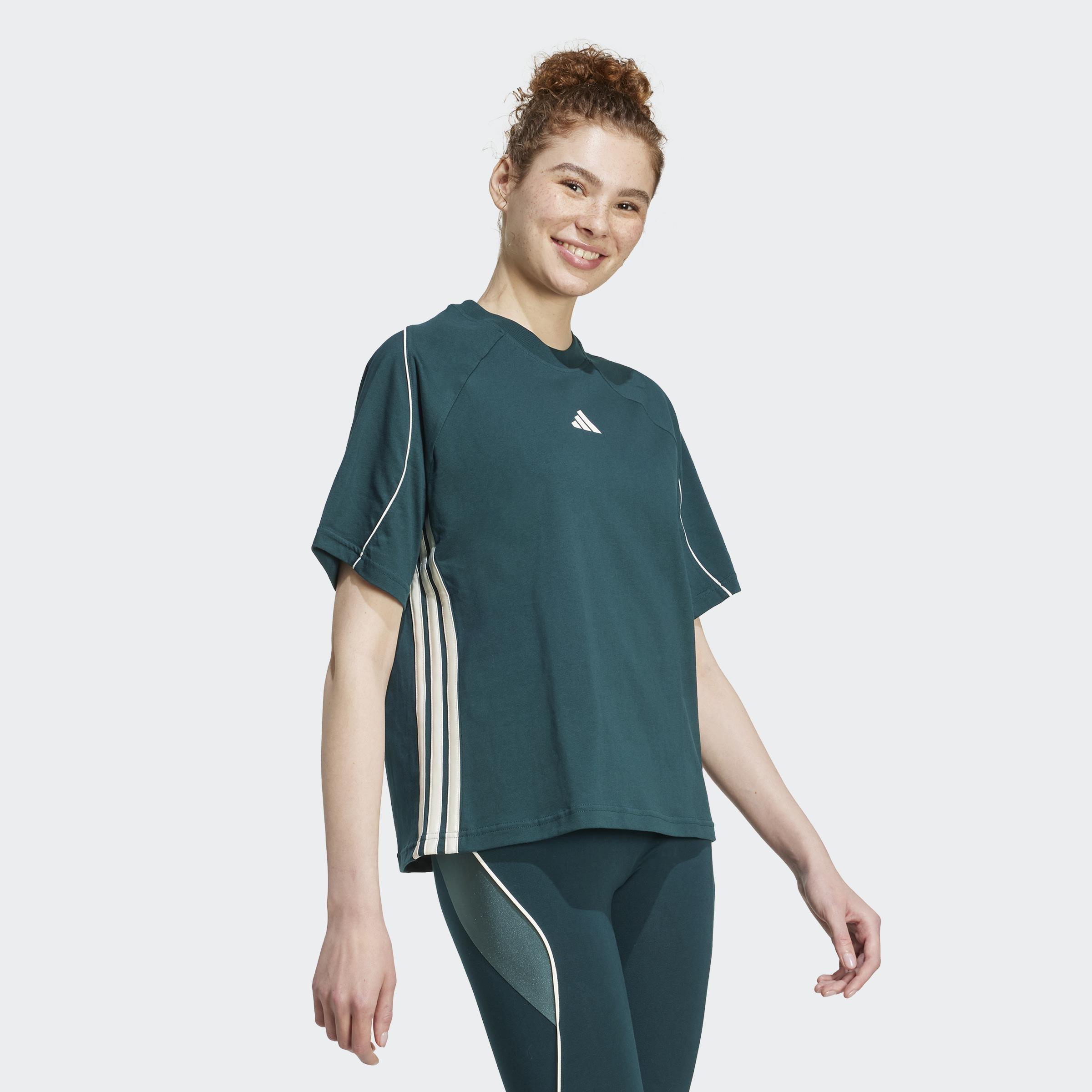 Stadium 3-Stripes T-Shirt, Green, A901_ONE, large image number 5