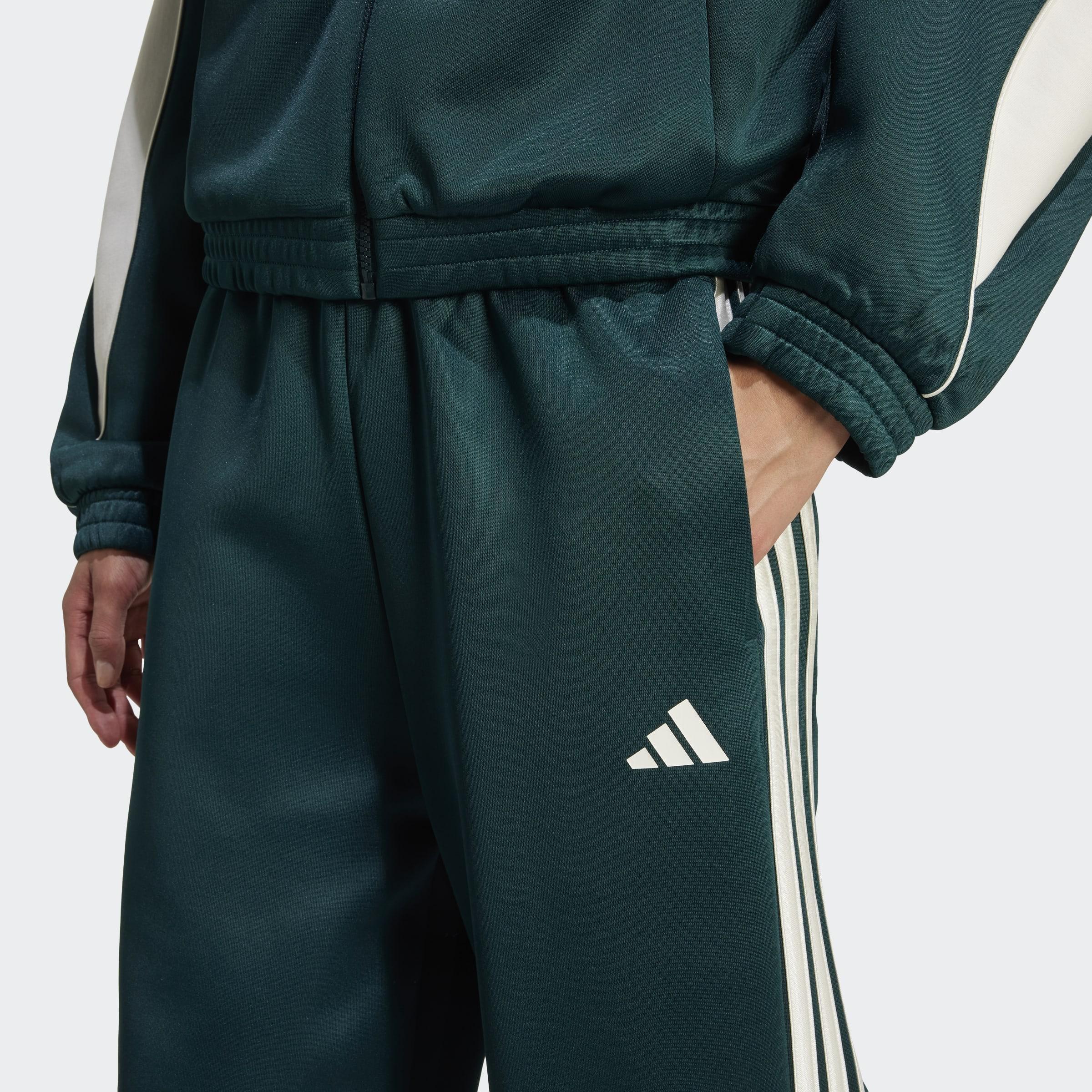 Stadium 3-Stripes Track Tracksuit Bottoms, Green, A901_ONE, large image number 2