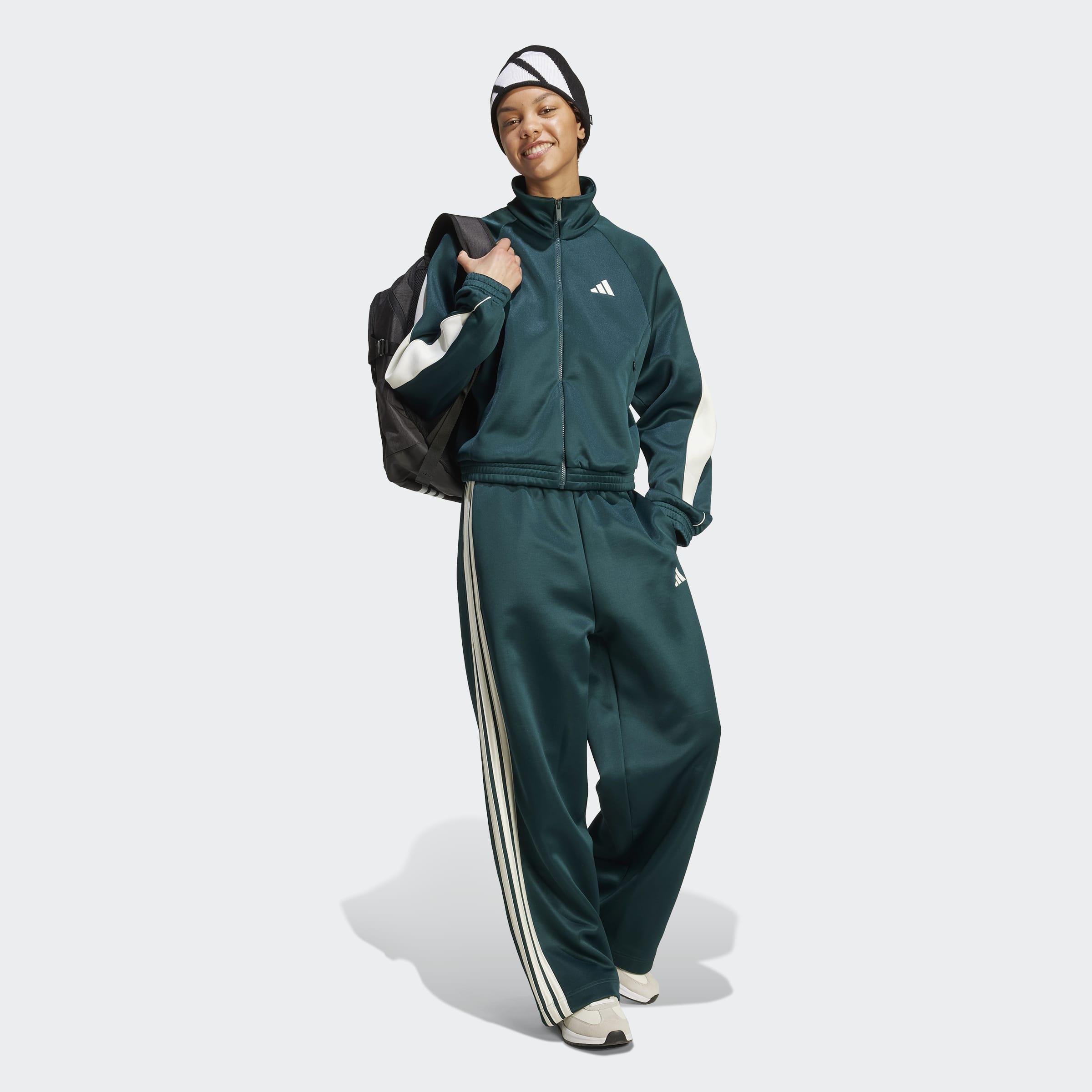 Stadium 3-Stripes Track Tracksuit Bottoms, Green, A901_ONE, large image number 4