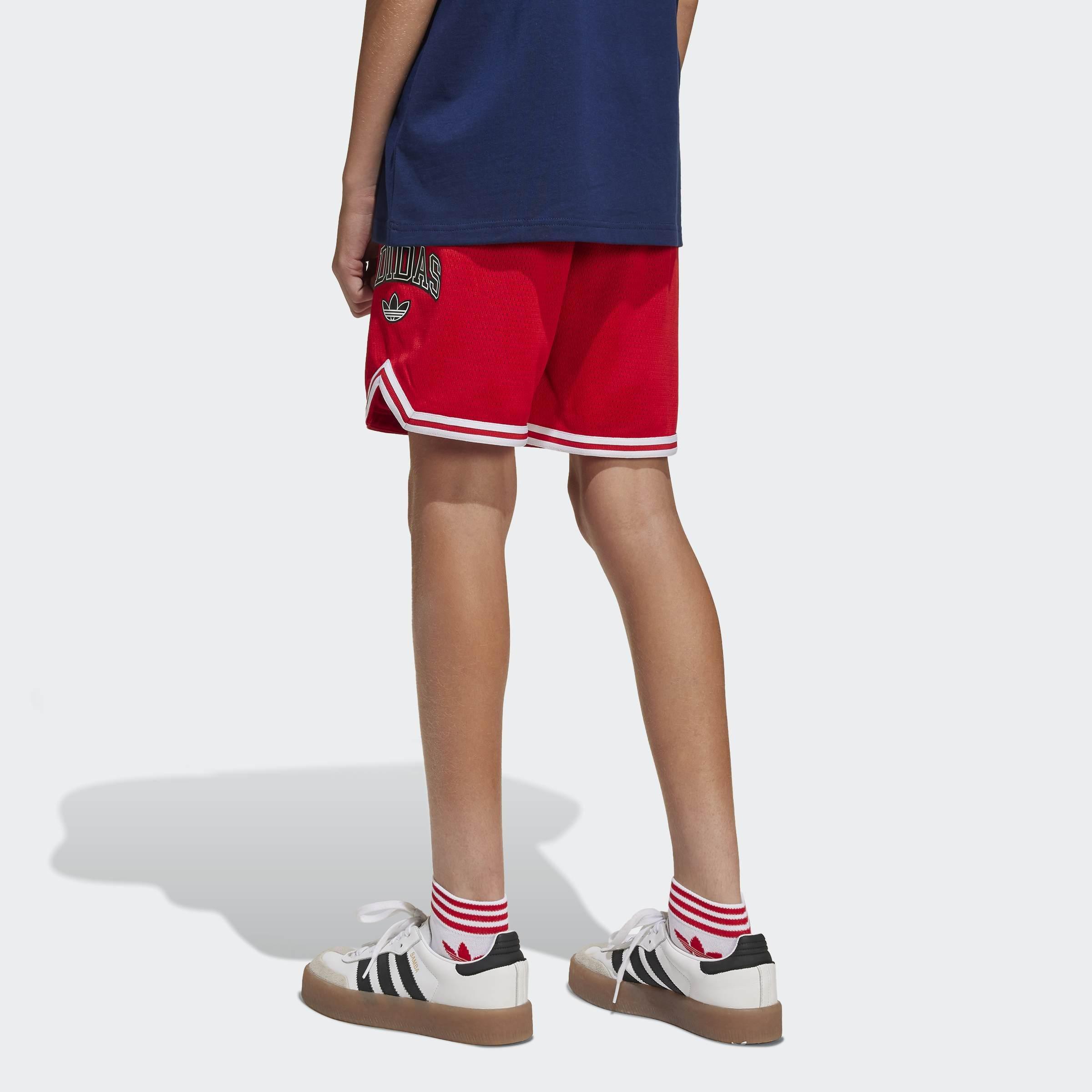 Kids Adidas Originals Shorts, Red, A901_ONE, large image number 3