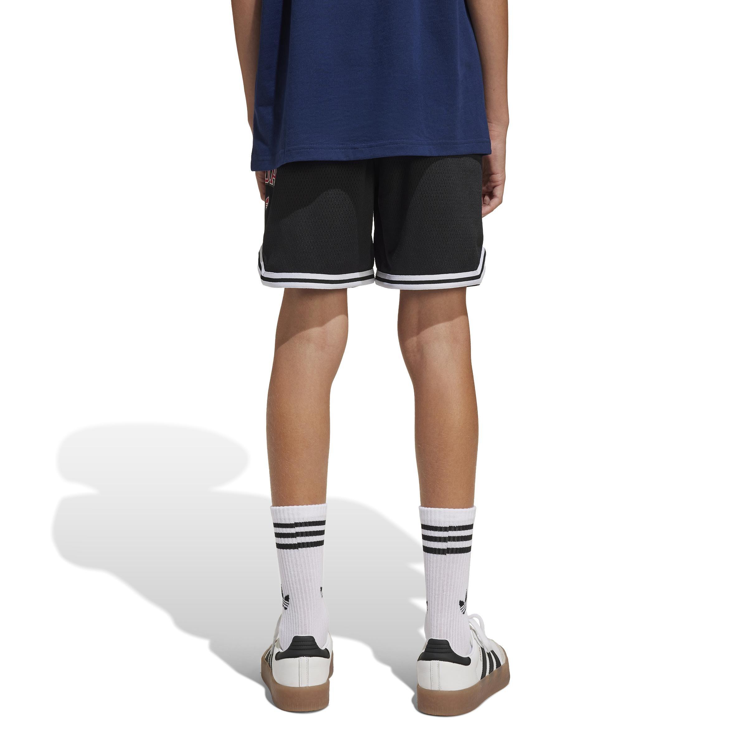 Kids Adidas Originals Shorts, Black, A901_ONE, large image number 2