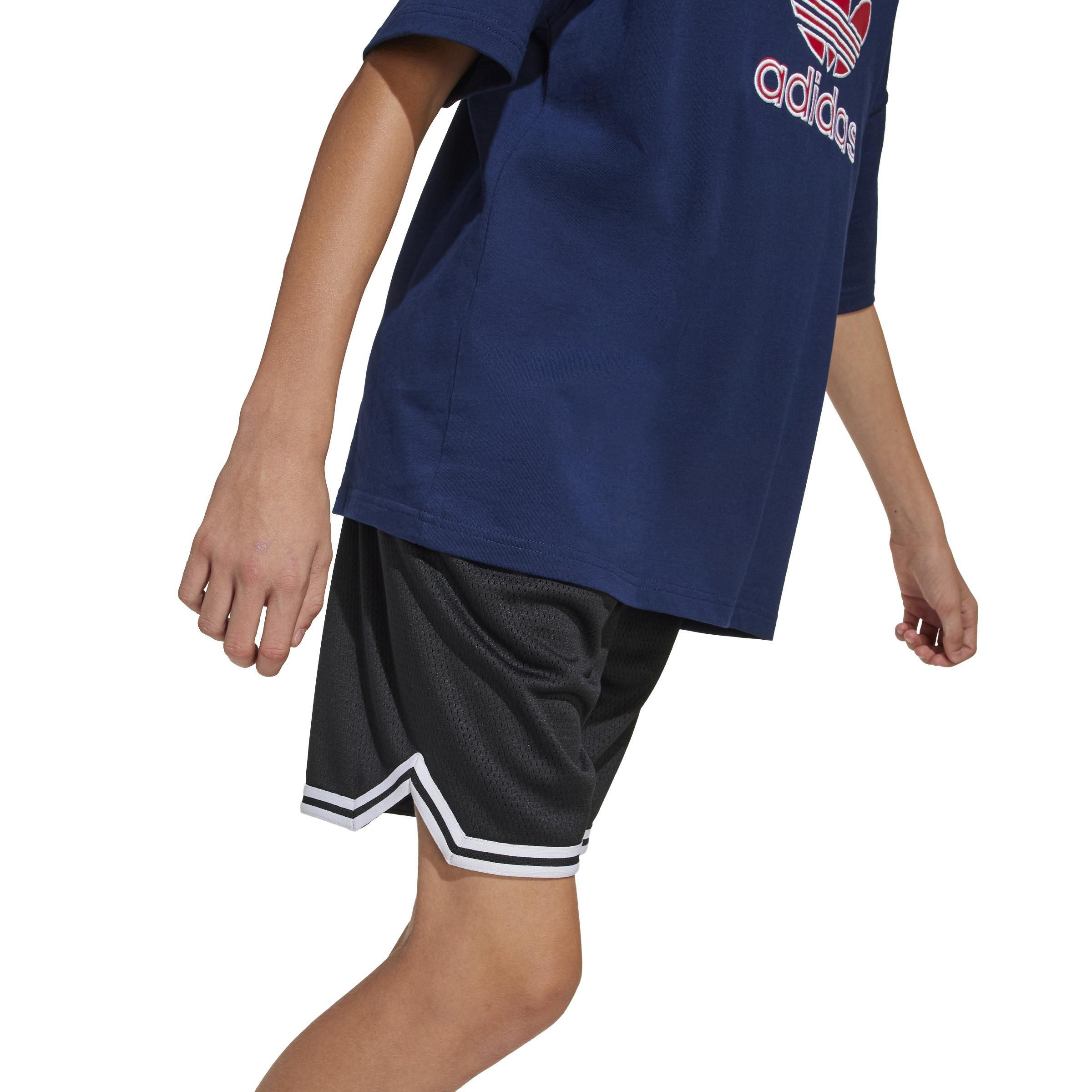 Kids Adidas Originals Shorts, Black, A901_ONE, large image number 4