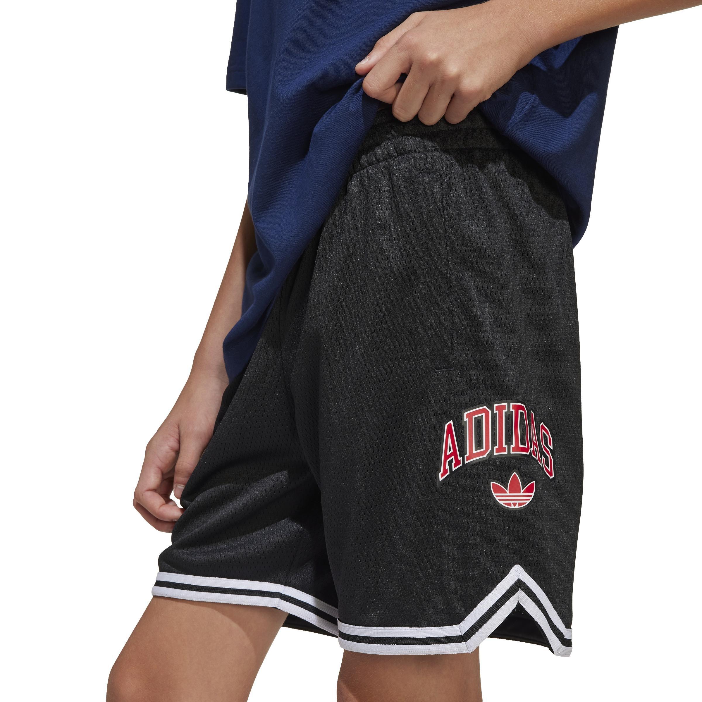 Kids Adidas Originals Shorts, Black, A901_ONE, large image number 5