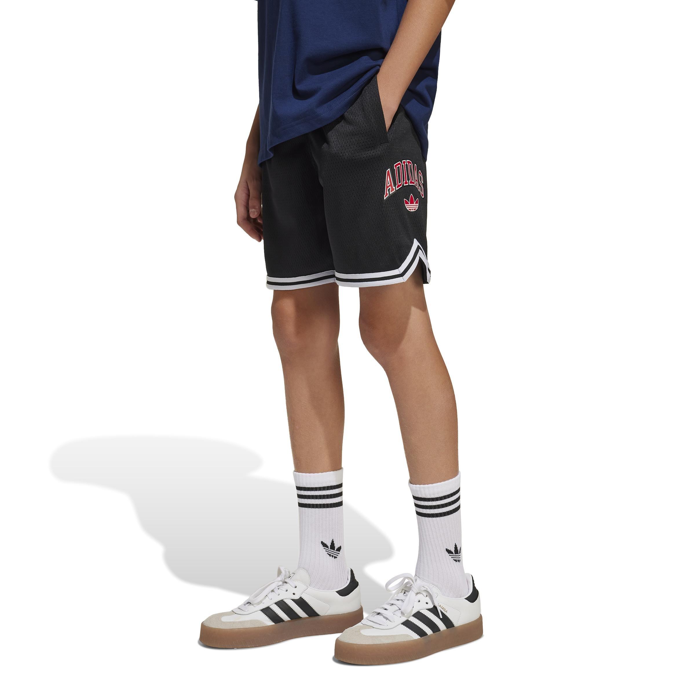 Kids Adidas Originals Shorts, Black, A901_ONE, large image number 8