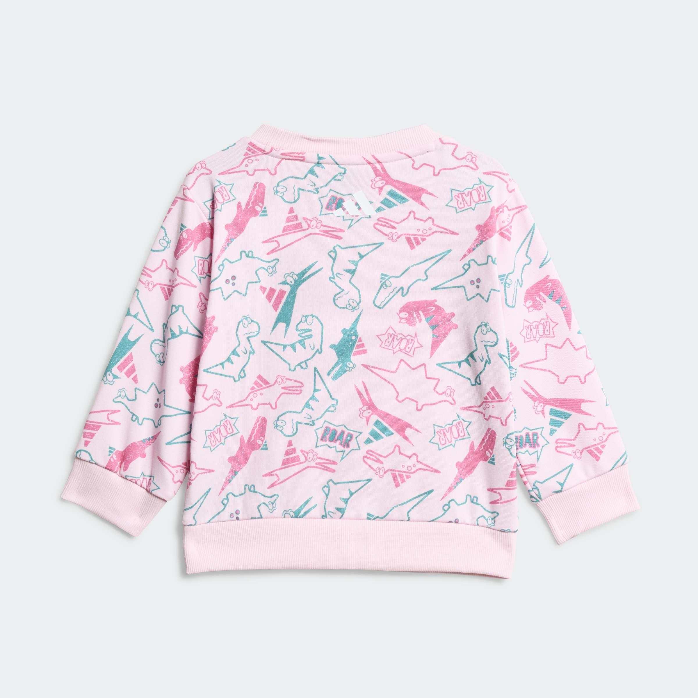 Kids Unisex Seasonal Essentials Adiraptor French Terry Jogger Set, Pink, A901_ONE, large image number 1