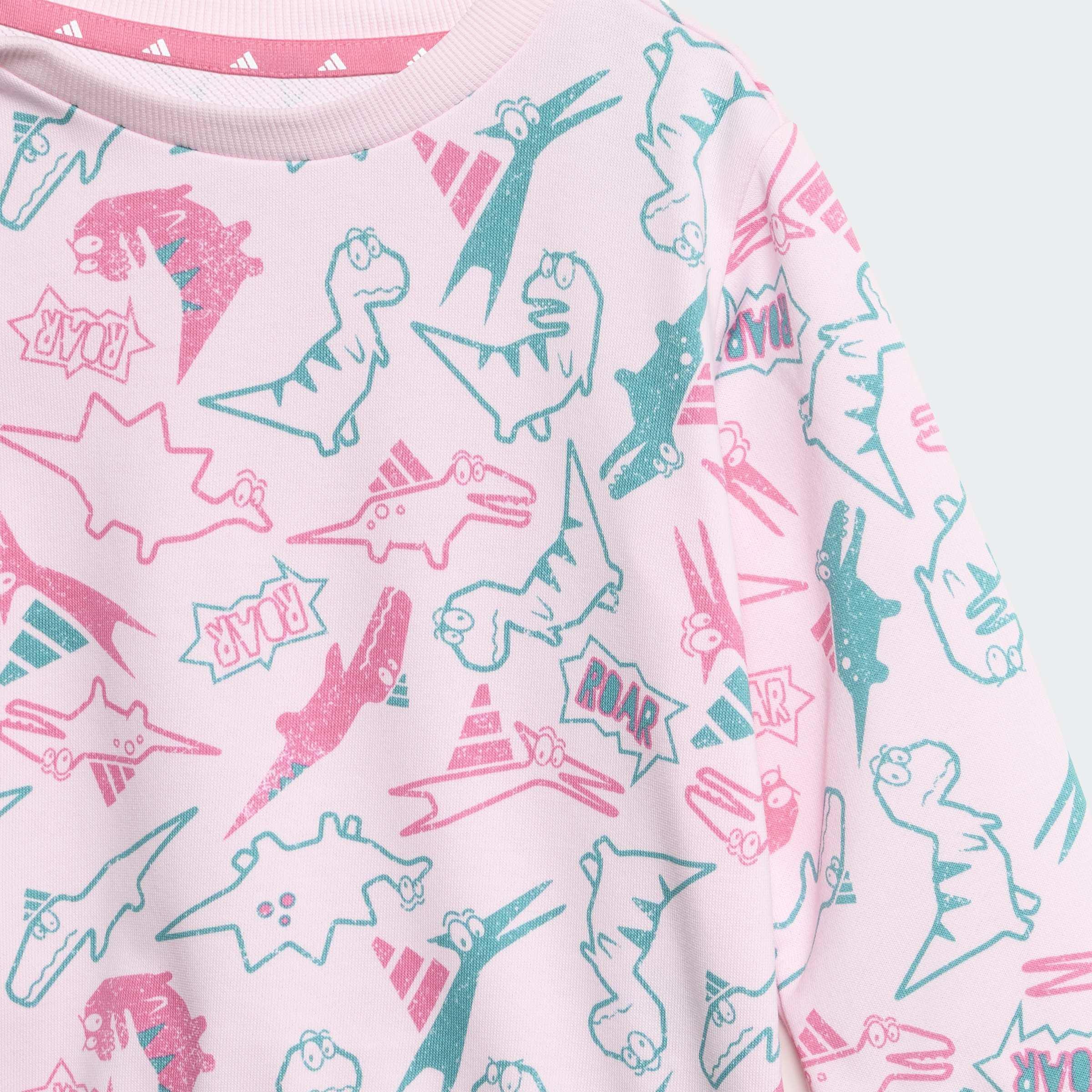 Kids Unisex Seasonal Essentials Adiraptor French Terry Jogger Set, Pink, A901_ONE, large image number 5
