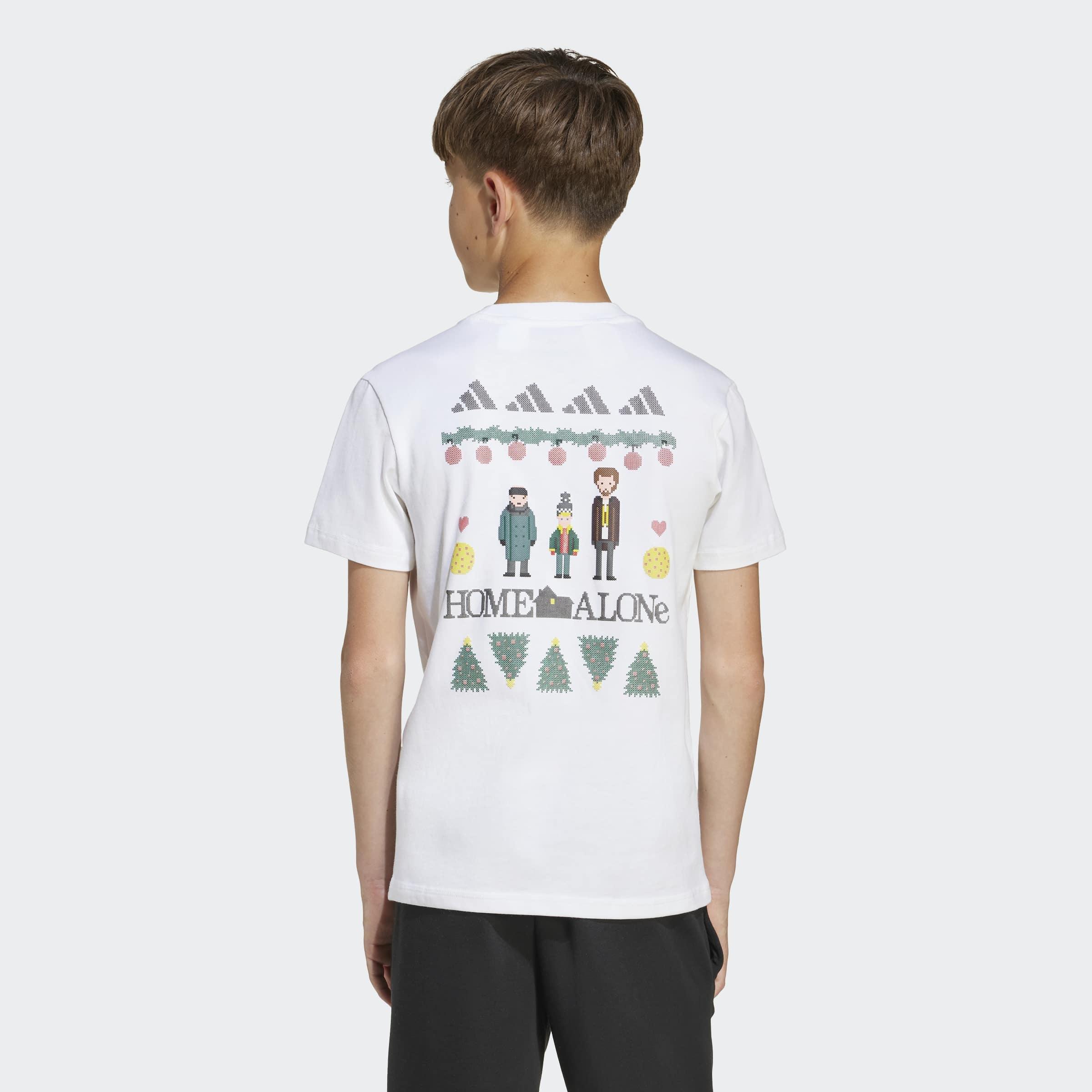 Kids Unisex Adidas 20th Century Fox Home Alone Graphics T-Shirt, White, A901_ONE, large image number 1