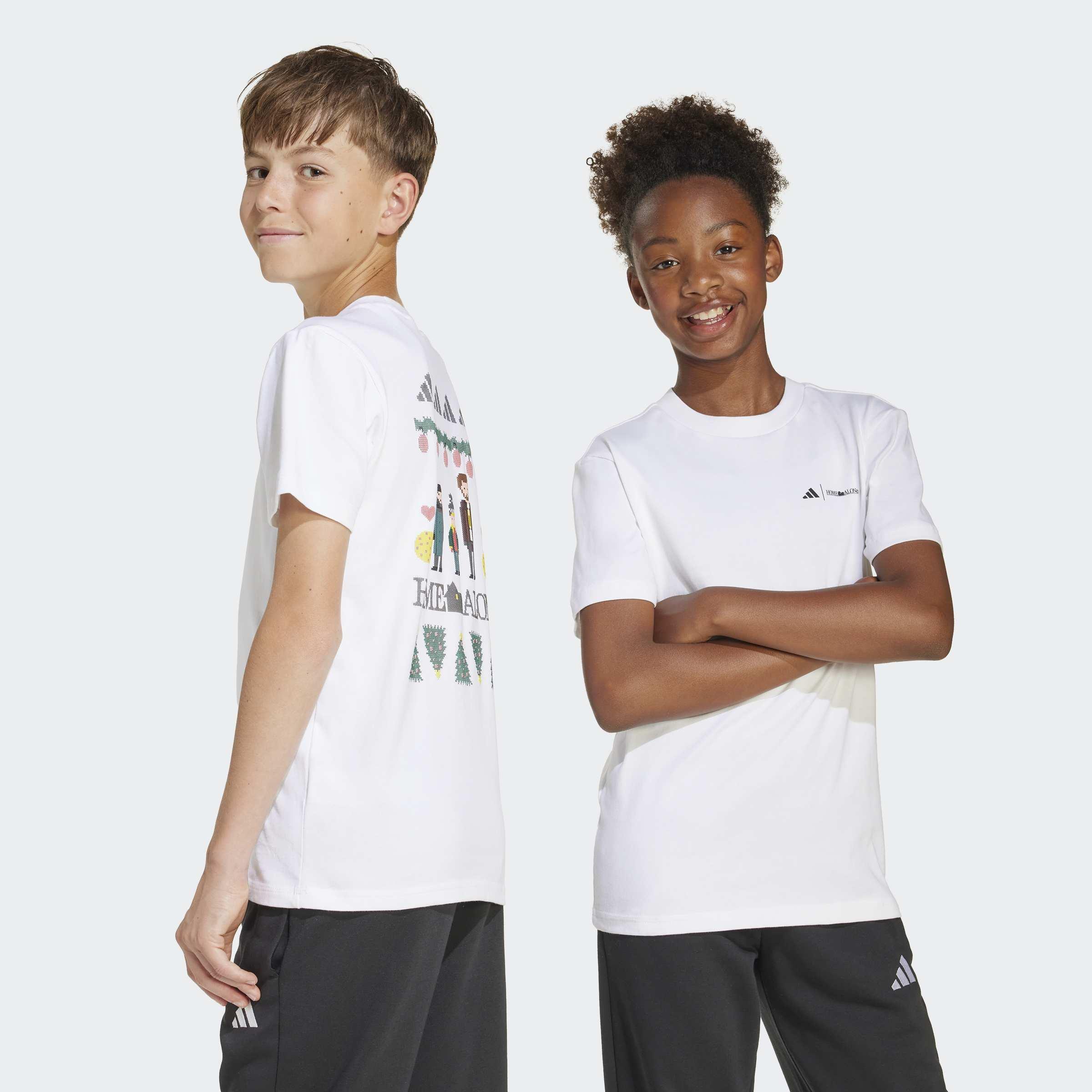 Kids Unisex Adidas 20th Century Fox Home Alone Graphics T-Shirt, White, A901_ONE, large image number 2