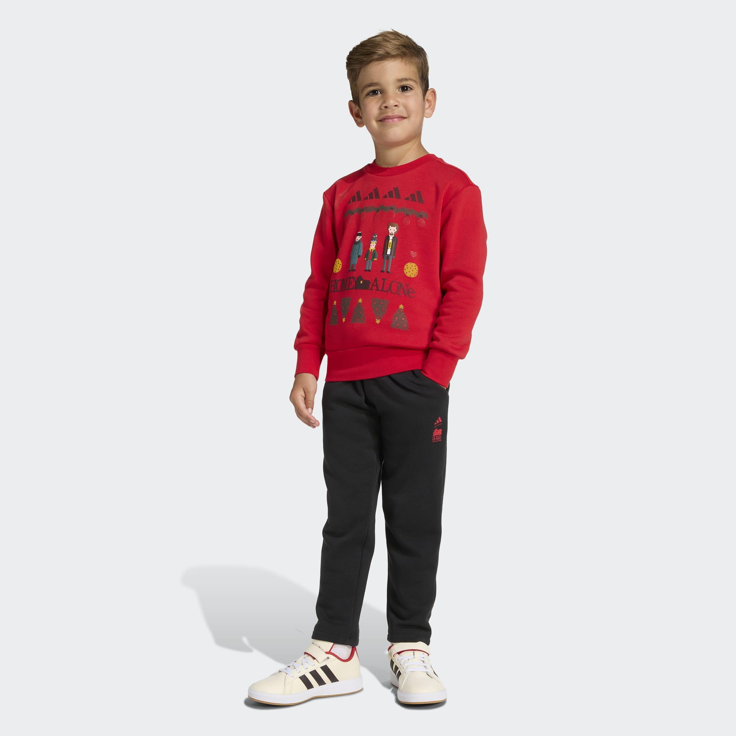 Kids Unisex Adidas 20th Century Fox Home Alone Jogger, Red, A901_ONE, large image number 4