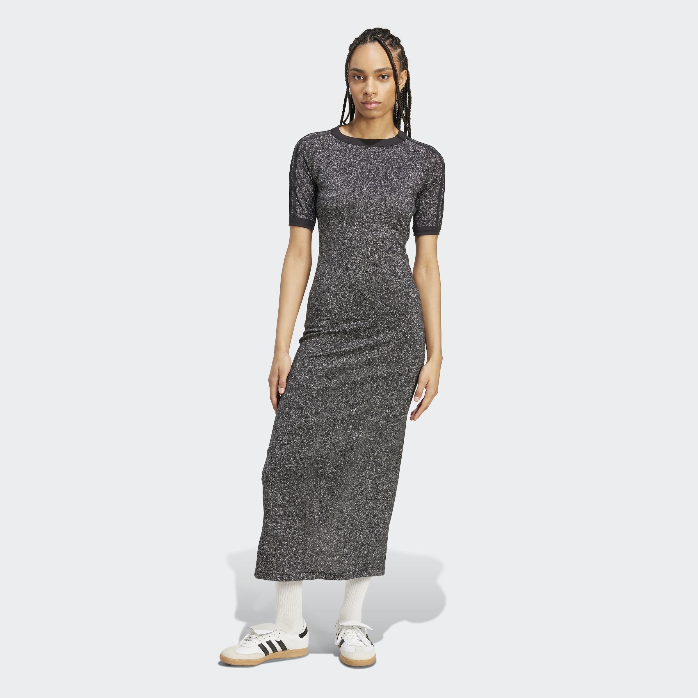 Adicolor Holiday Glitter 3-Stripes Dress, Black, A901_ONE, large image number 5