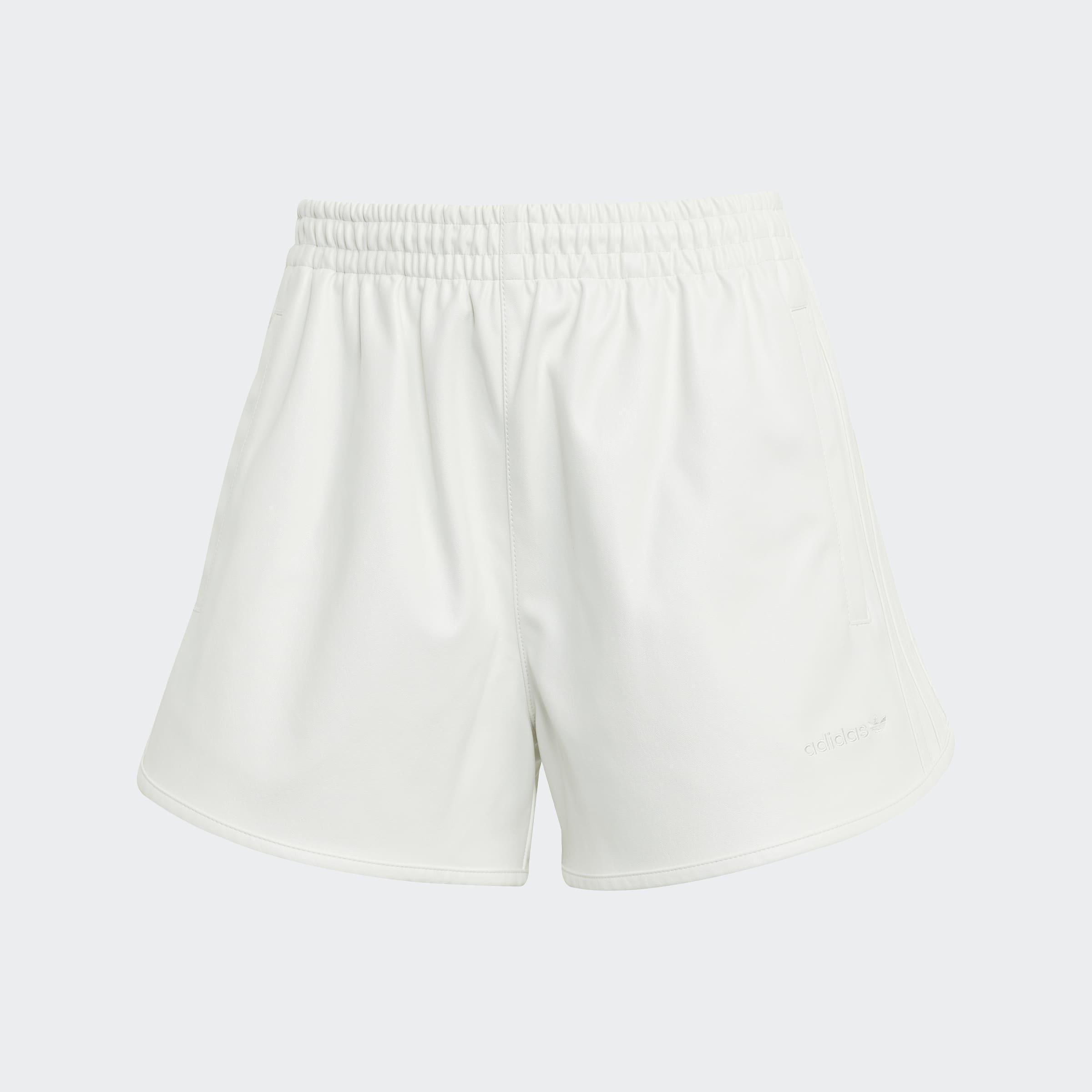 Pleather Sprinter Shorts, White