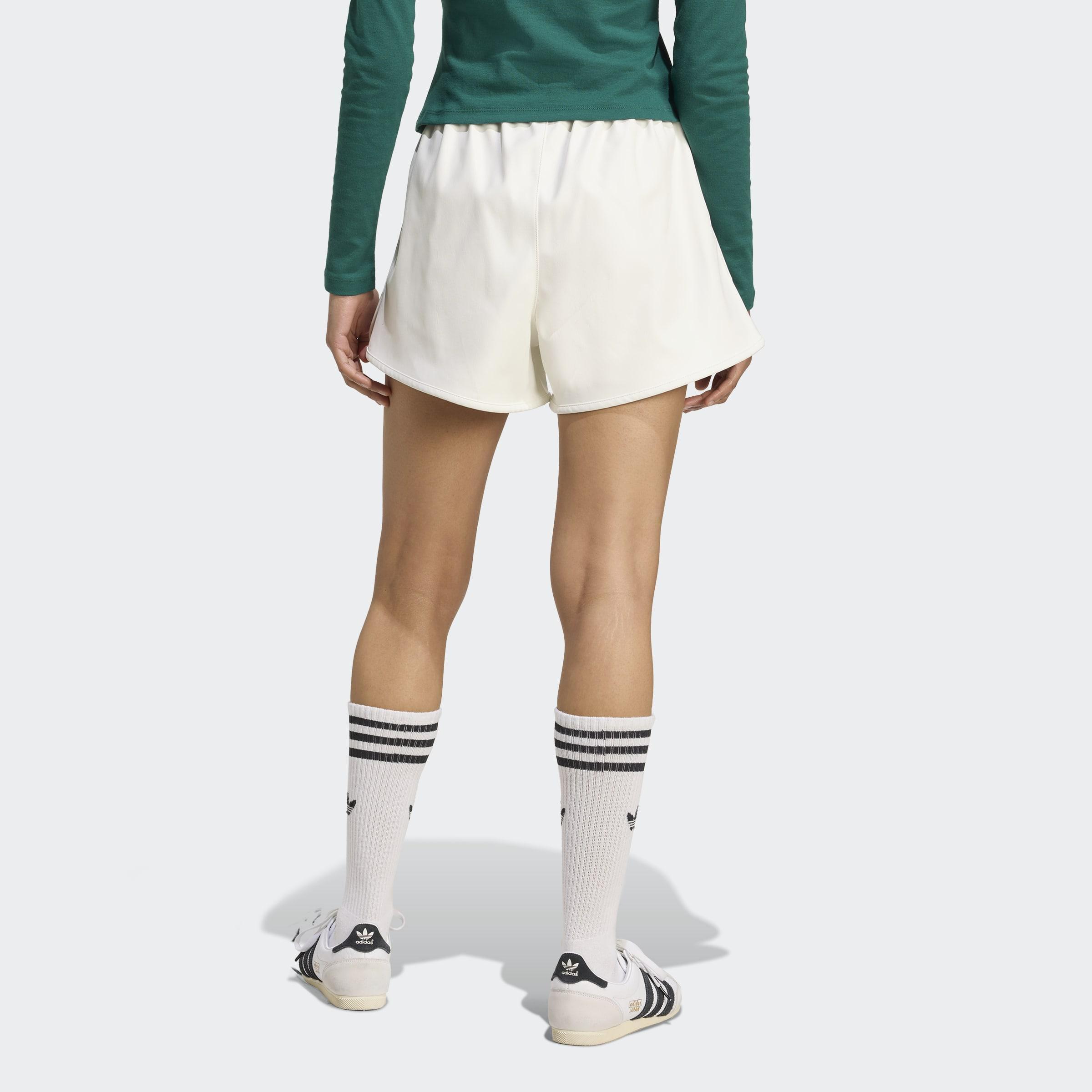 Pleather Sprinter Shorts, White