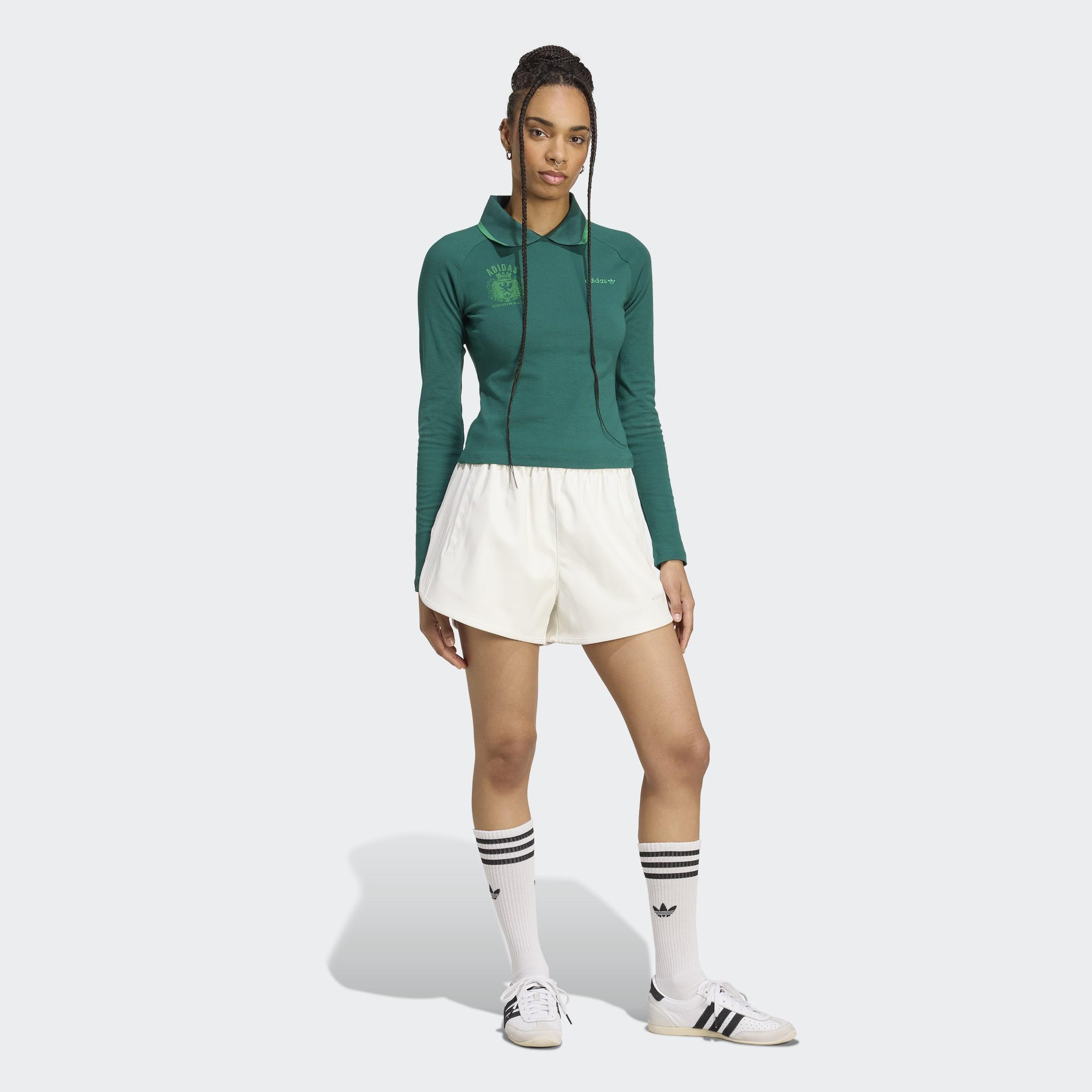 Pleather Sprinter Shorts, White, A901_ONE, large image number 5