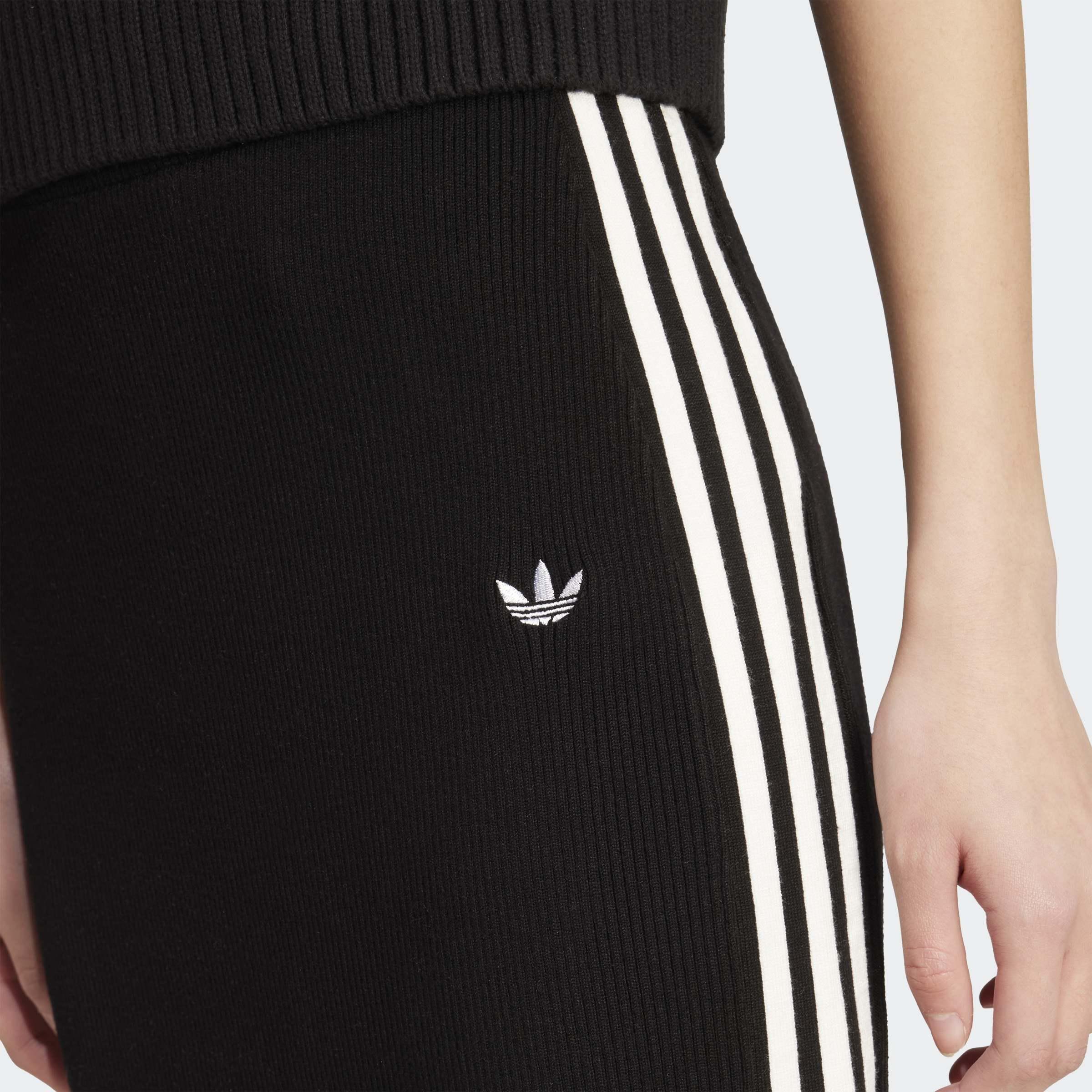 Adicolor Knit 3-Stripes Skirt, Black, A901_ONE, large image number 3