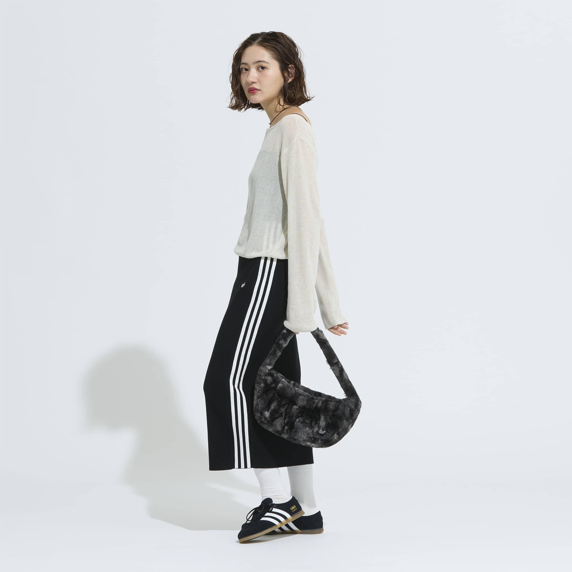 Adicolor Knit 3-Stripes Skirt, Black, A901_ONE, large image number 5