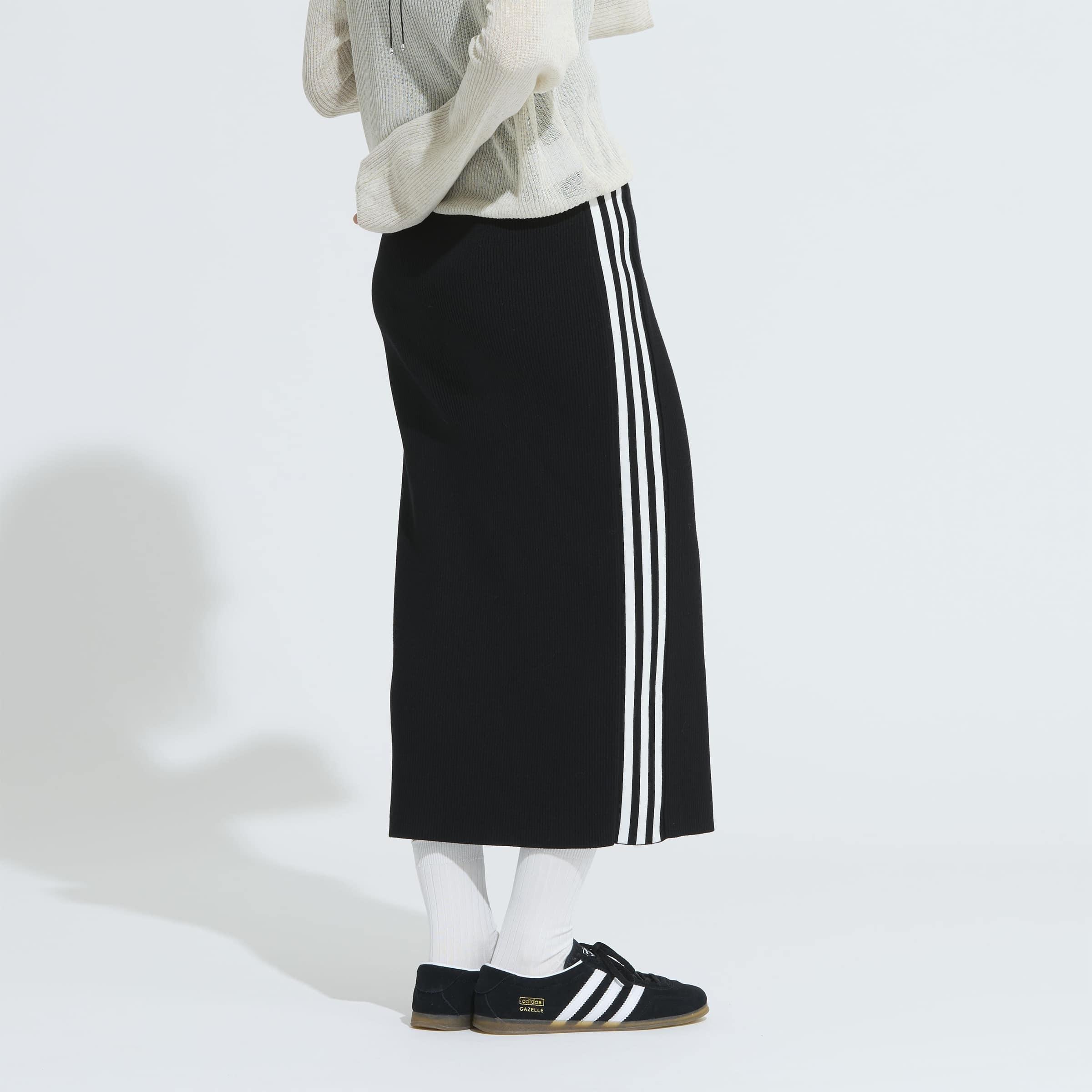 Adicolor Knit 3-Stripes Skirt, Black, A901_ONE, large image number 9