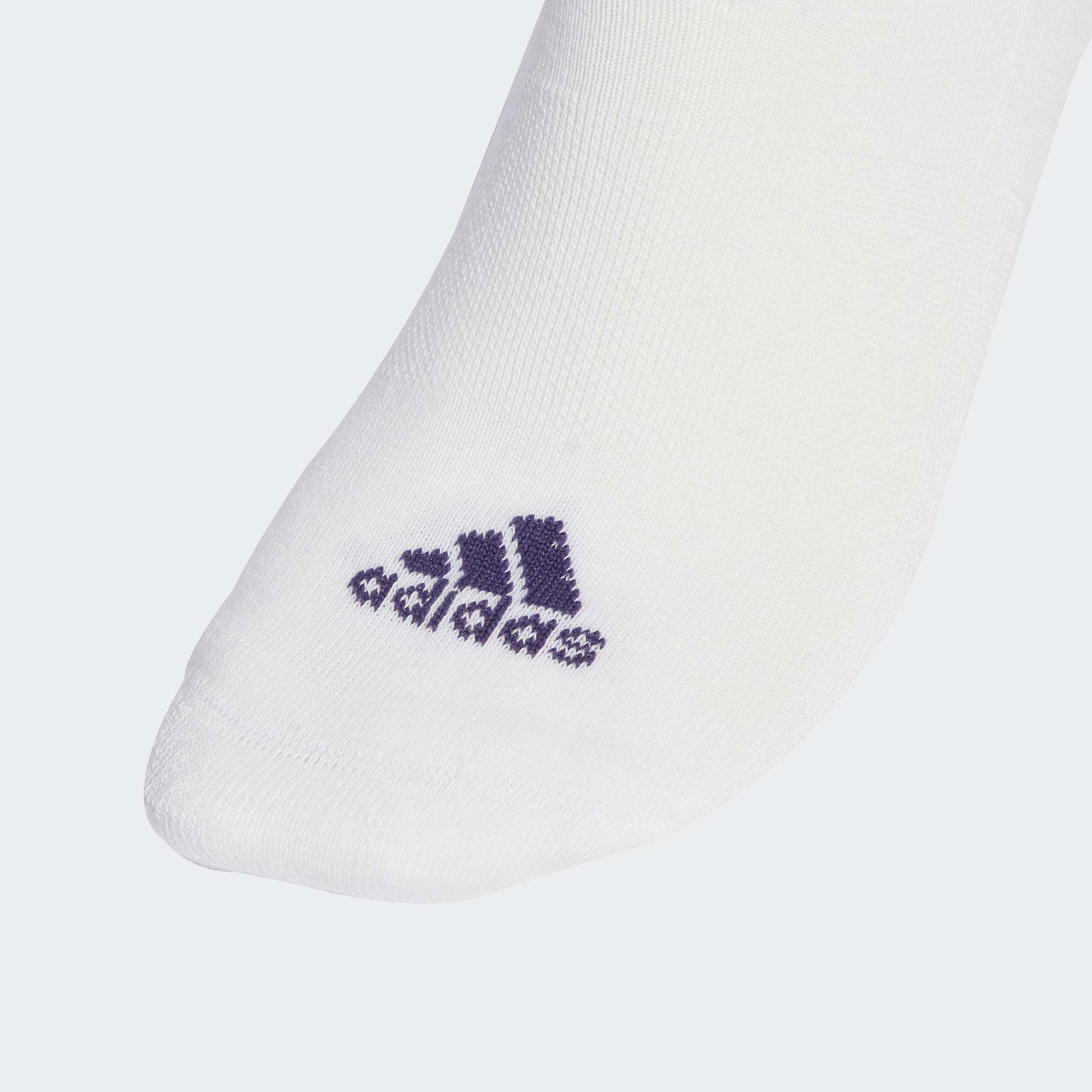 Unisex 3-Stripes Cushioned Sportswear Low-Cut Socks 3 Pairs, White, A901_ONE, large image number 2