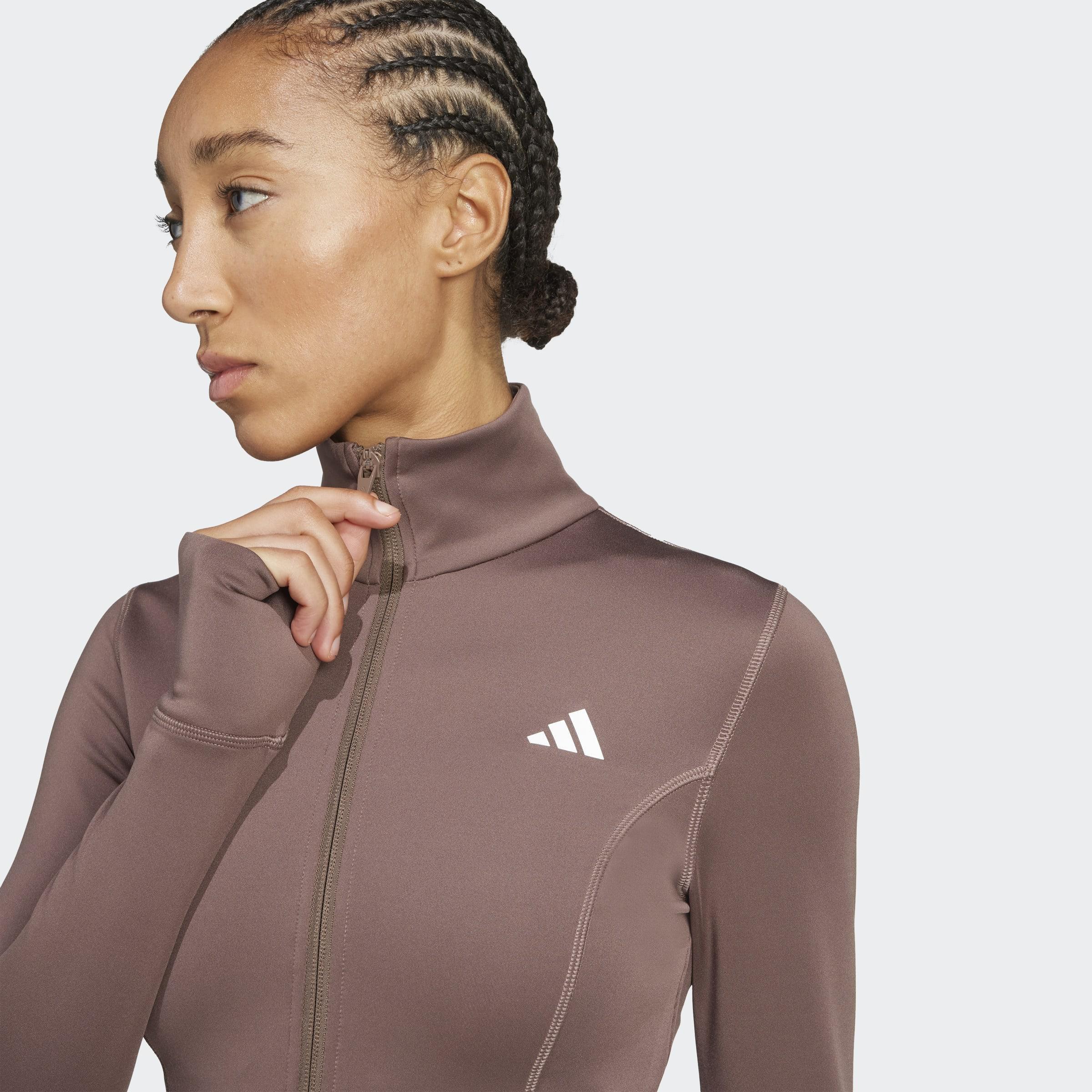 Optime Essentials Full-Zip Jacket, Brown, A901_ONE, large image number 2