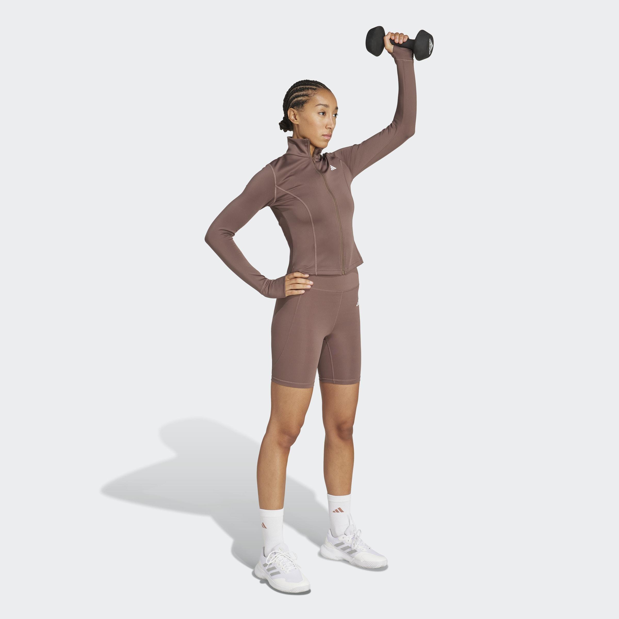 Optime Essentials Full-Zip Jacket, Brown, A901_ONE, large image number 5