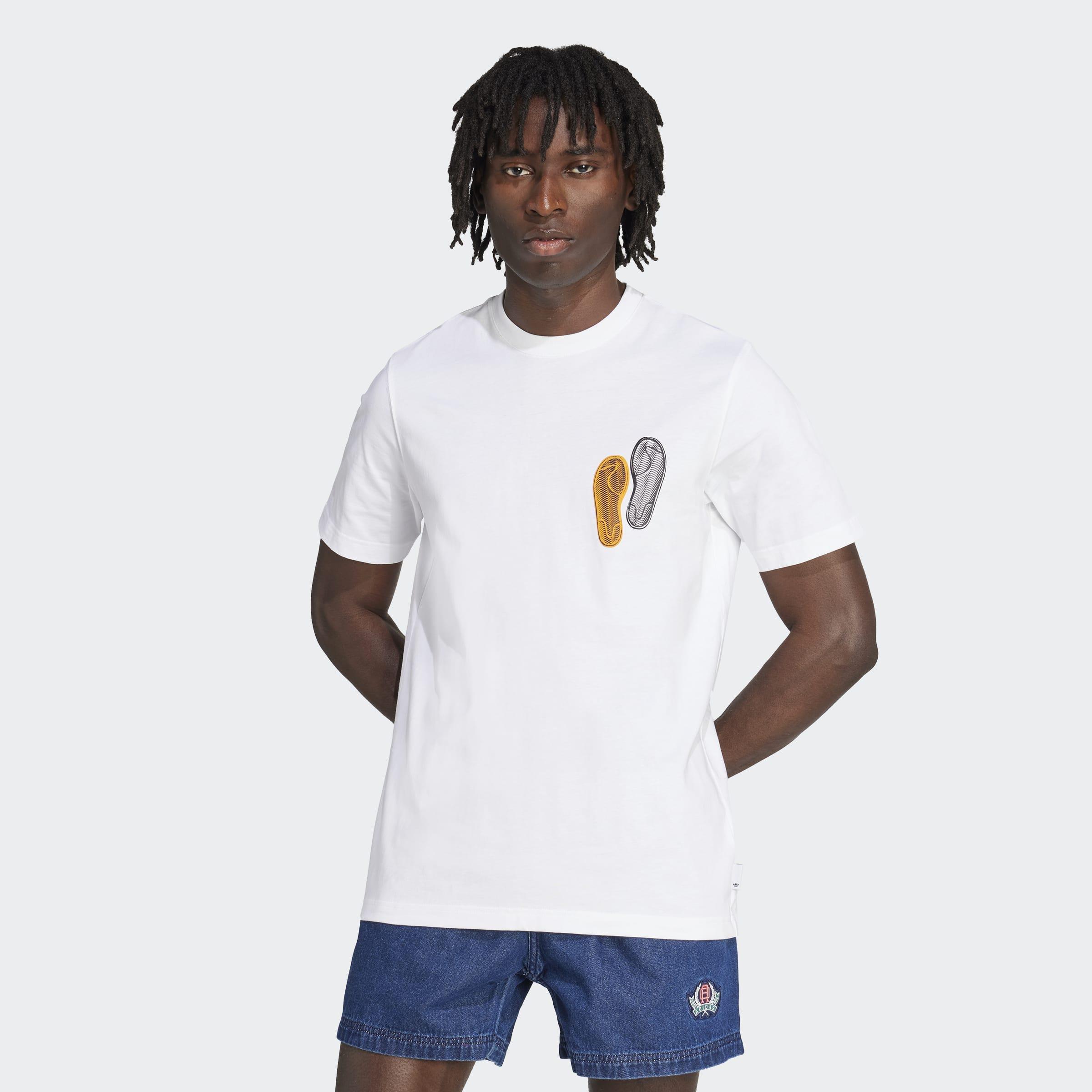 Trefoil Series Loose T-Shirt, White, A901_ONE, large image number 4