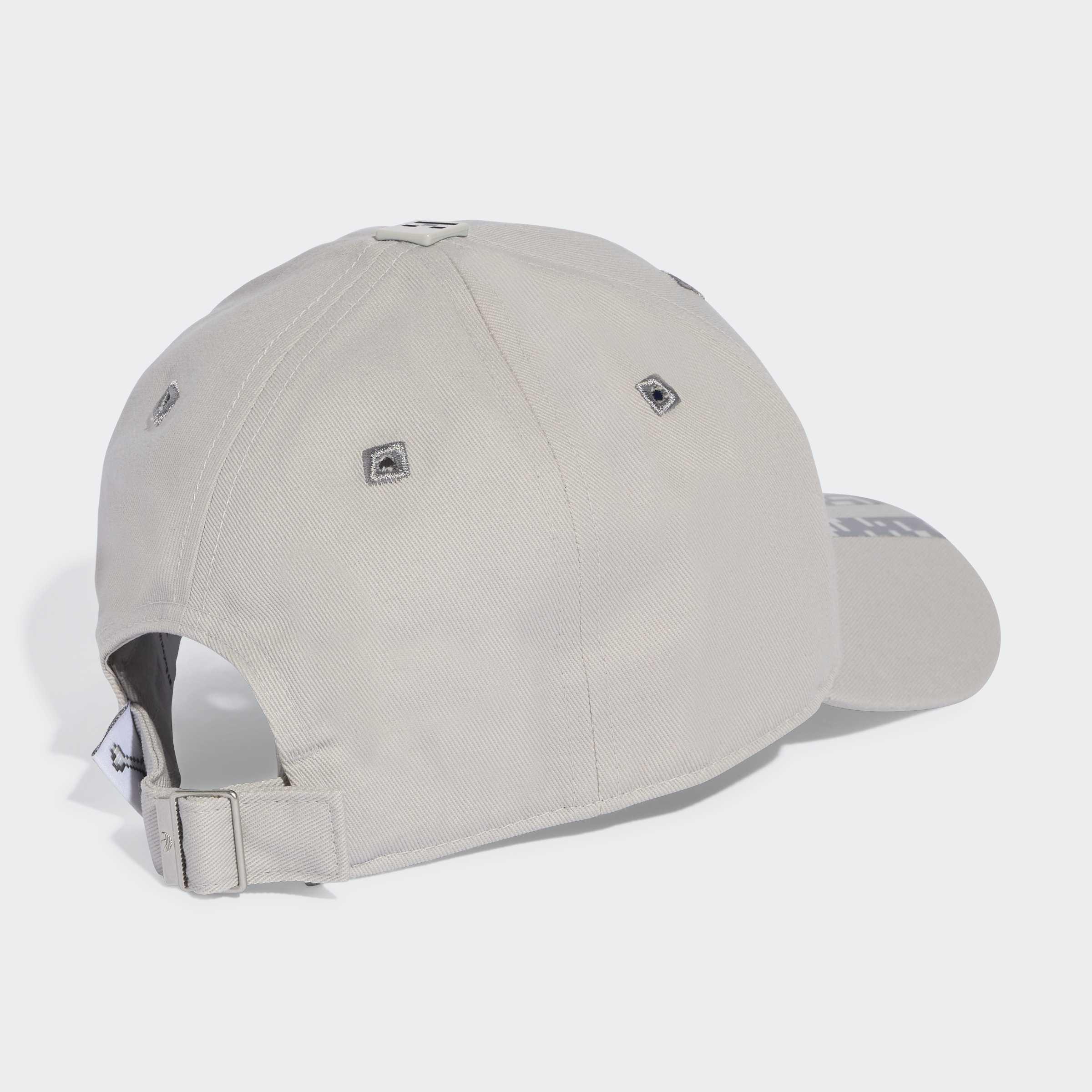 Kids Unisex Adidas Originals X Minecraft Cap, Grey, A901_ONE, large image number 1